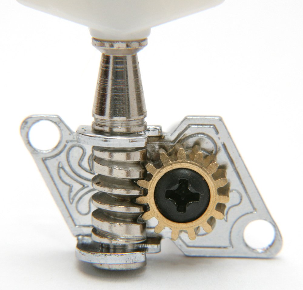 Chrome Open Gear Guitar Tuners Machine Heads   6 Piece 3 Left 3 Right Alignment