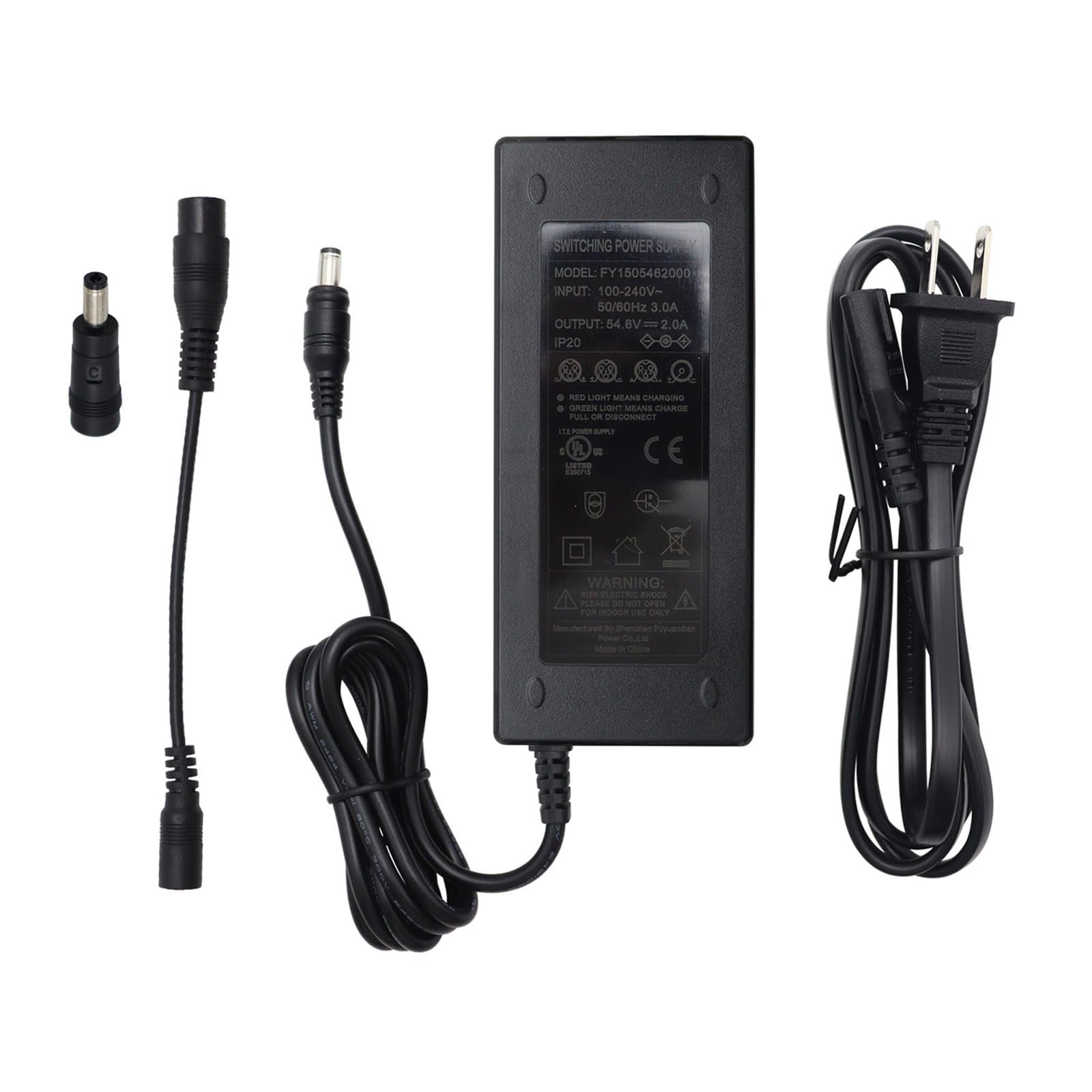 Ul Listed Output 54.6V 2A 48V Lithium Battery Charger For 48V 13S Lithium Battery Pack Dc Plug 5.5Mm 2.1Mm With 5.5 * 2.5Mm & Gx