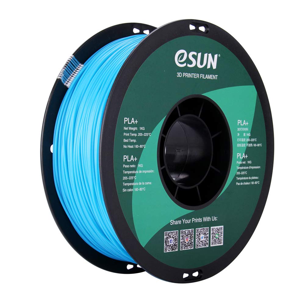 eSUN PLA PRO (PLA+) 3D Printer Filament, Dimensional Accuracy +/- 0.03mm, 1kg, Plastic Spool, 1.75mm, Light Blue