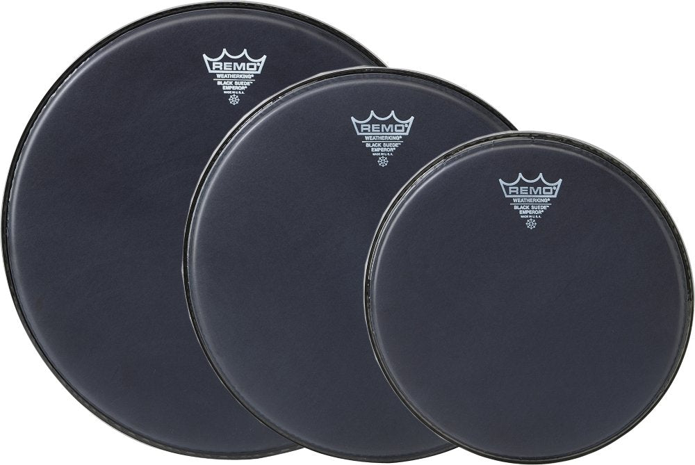 Remo Emperor Black Suede Drumhead Pack