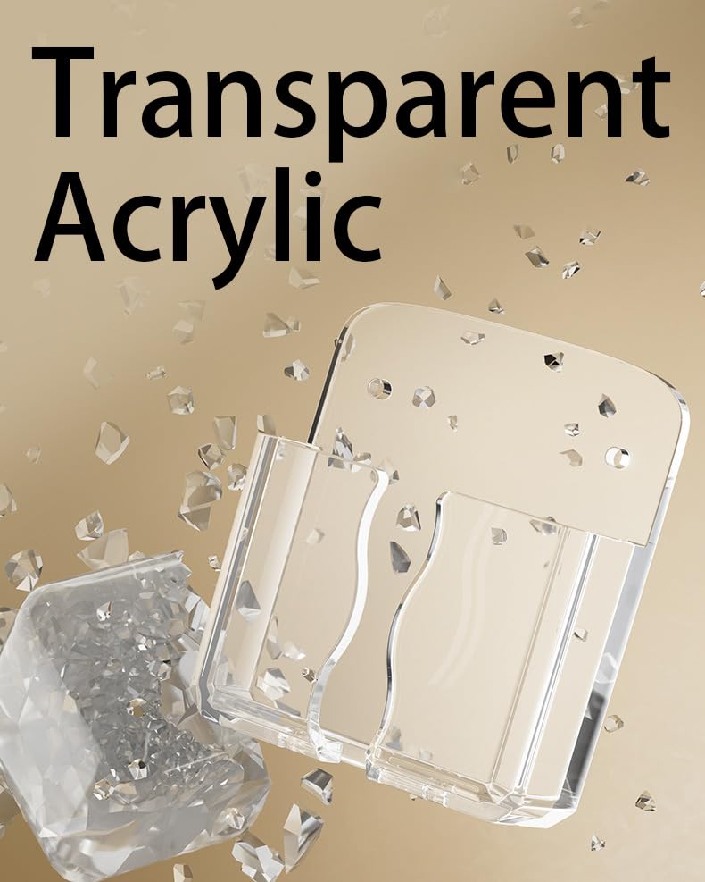 Cei&Bpy 2Pack Transparent Wall-Mounted Phone Holder With Adhesive And Nails Fits Most Phones Including Iphone 16 Pro Max