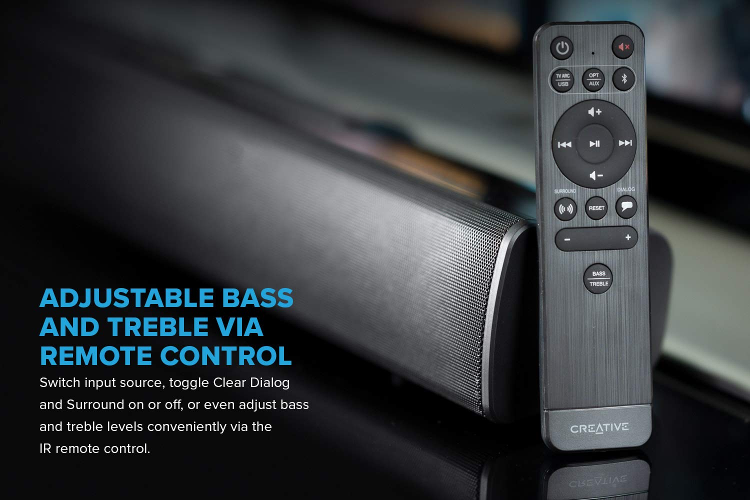 Creative Stage V2 2.1 Soundbar With Subwoofer, Clear Dialog And Surround By Sound Blaster, Bluetooth 5.0, Tv Arc, Optical, And U