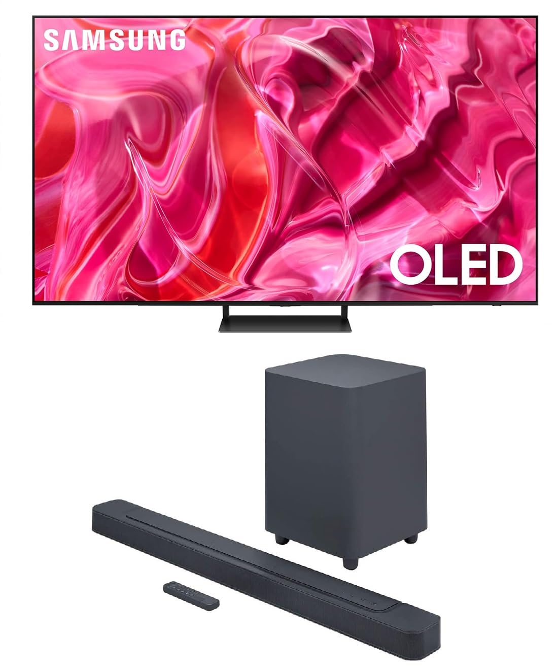 Samsung Qn77S90Cafxza 77 Inch 4K Oled Smart Tv With Ai Upscaling With A Bar-500 5.1Ch Soundbar And Subwoofer With Multibeam And 