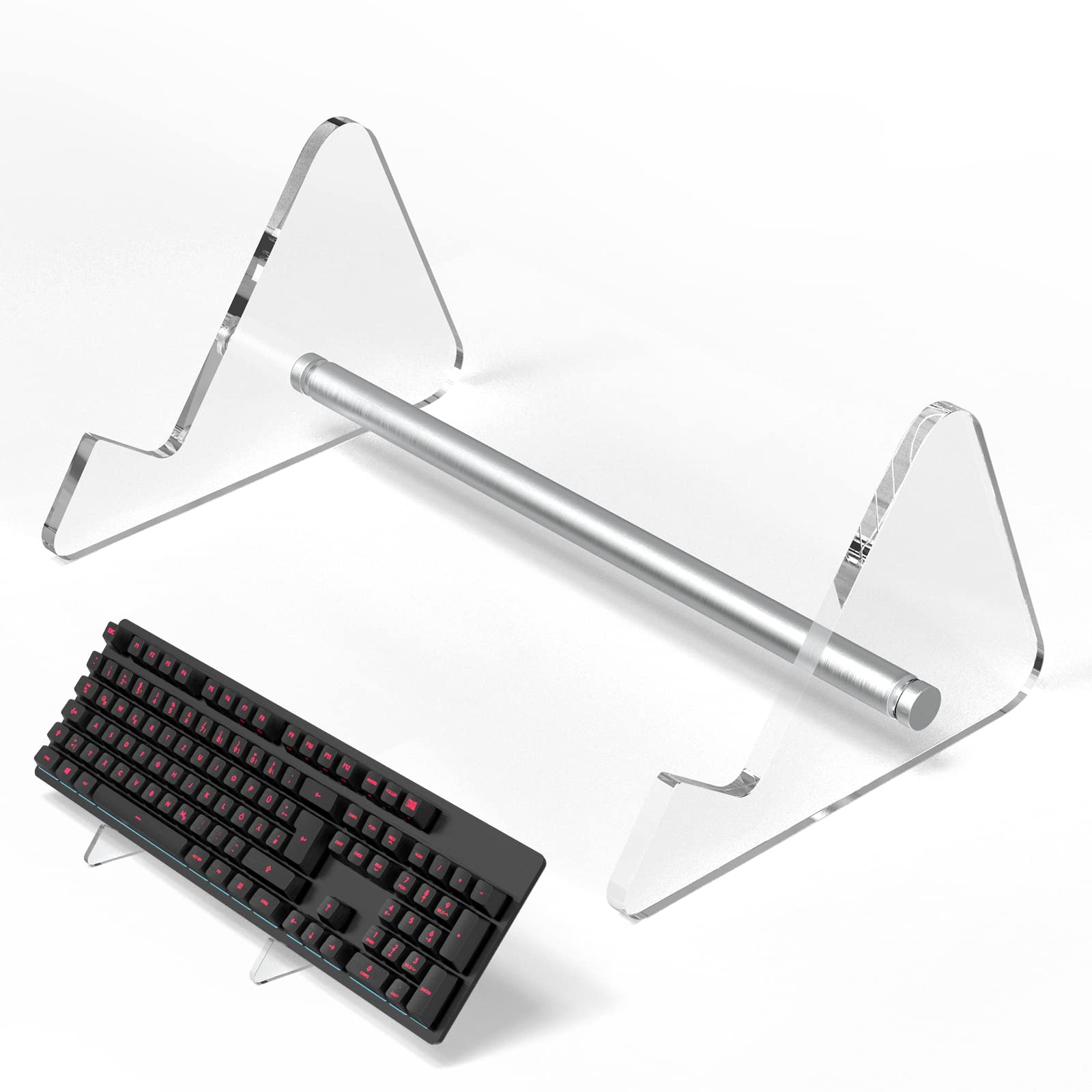 YIMAGUJRX RUNJRX Keyboard Stands 1-Tier, Mechanical Keyboard Acrylic Display Stand, Transparent Acrylic Keyboard Stand, Holder S