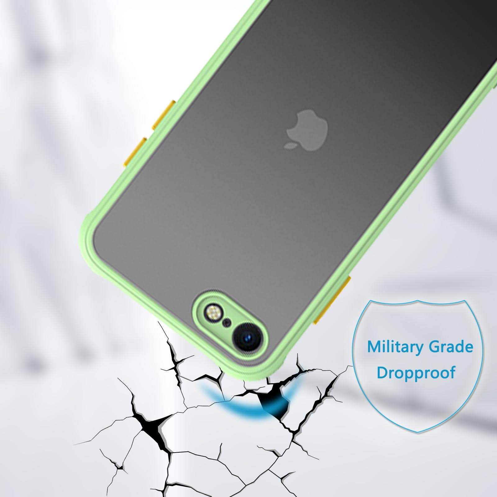 Matte Case For Iphone Se Case 2022/3Rd/2020/2Nd Gen,Iphone 8/7 Case,Shockproof Protective Hard Back Slim Phone Case,Frosted Tran