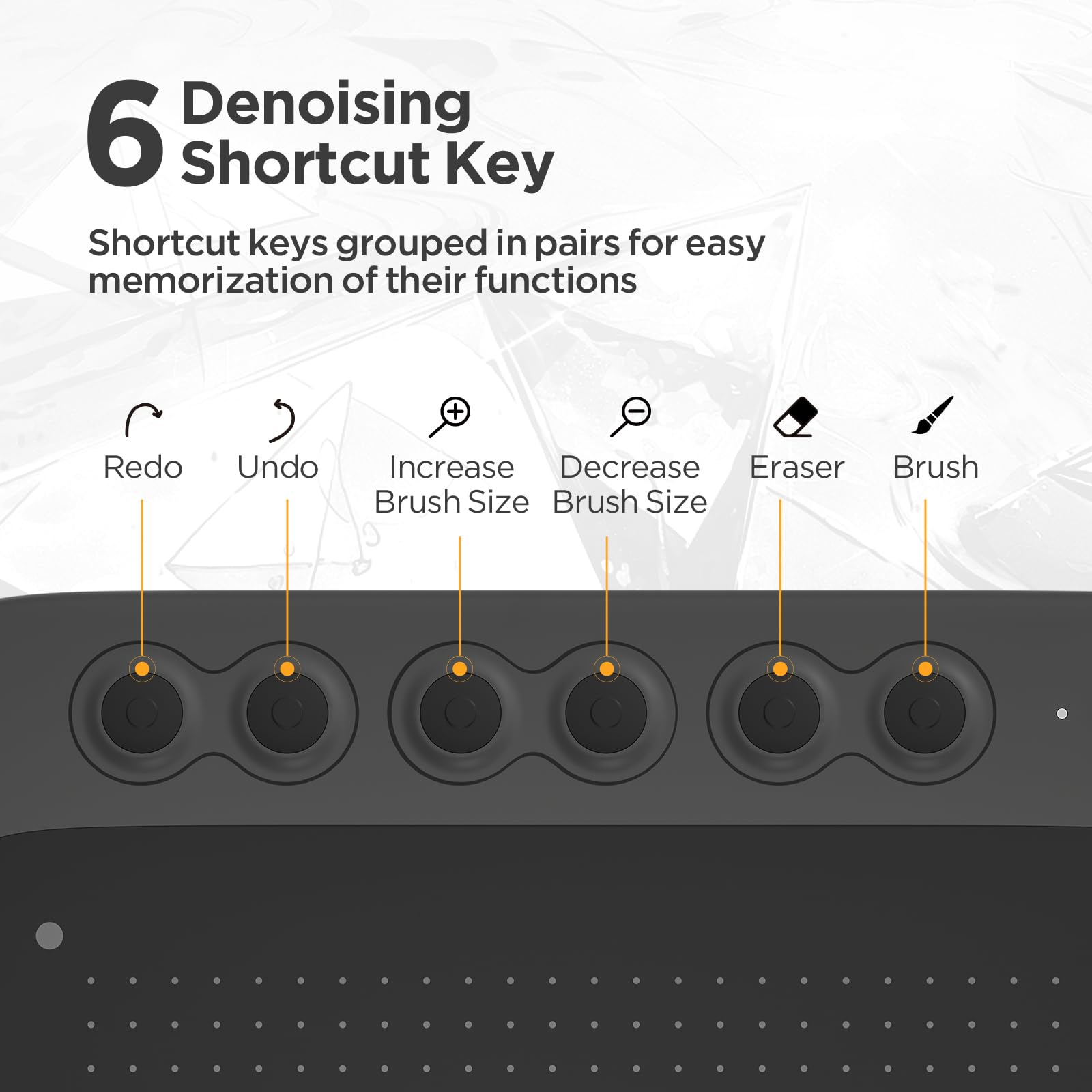 Ugee Q6 6.5X4 Inch Drawing Tablet For Android Phone With 6 Hot Keys,Graphic Tablet Adjustable Drawing Mode Writing Tablet Mobile