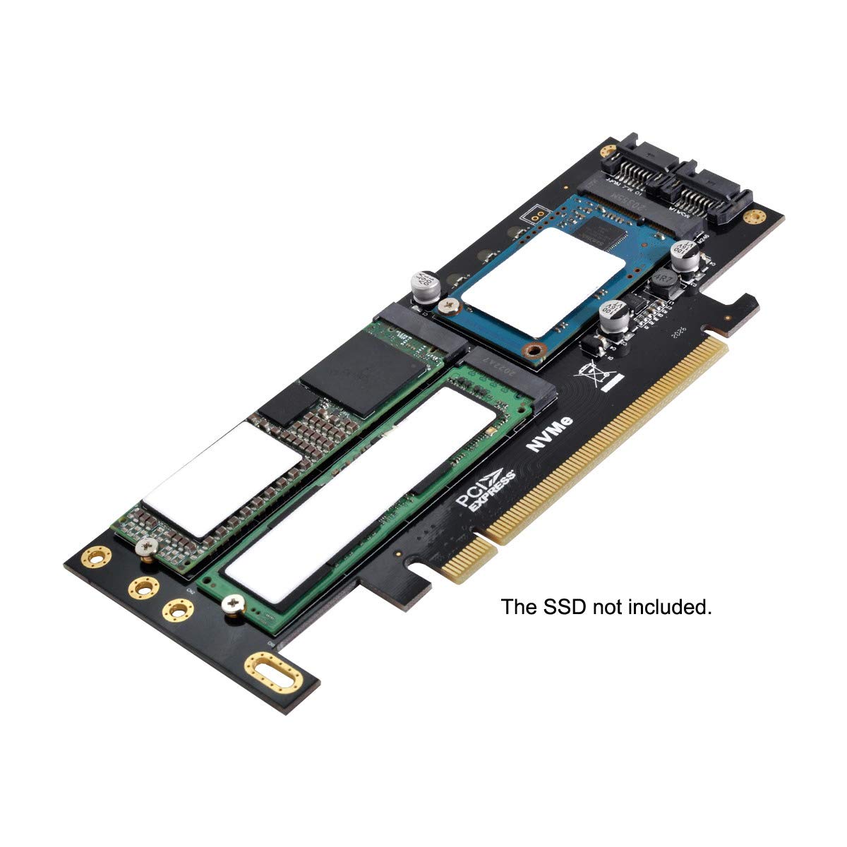 Xiwai Pci Express Pci E 3.0 & Dual Sata To Ngff Nvme Msata M Key B/M Key Ssd Card Adapter 3In1