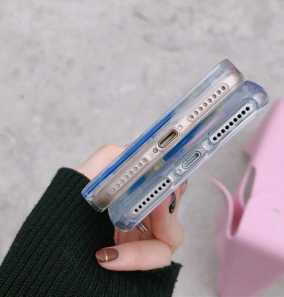 Unnfiko Liquid Case Compatible With Iphone 14 Pro, 3D Cool Quicksand Flowing Floating Bling Glitter Sparkle Soft Case For Girls