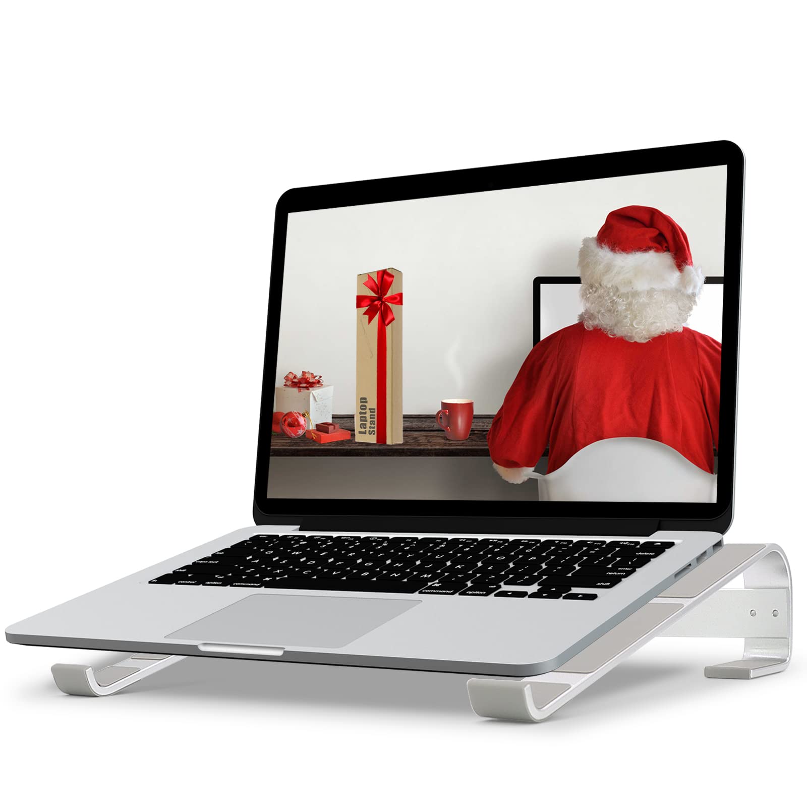 Kyqee Laptop Riser For Desk, Laptop Stand, Ergonomic Aluminum Computer Stand For Laptop, Ventilated Notebook Stand Compatible Wi