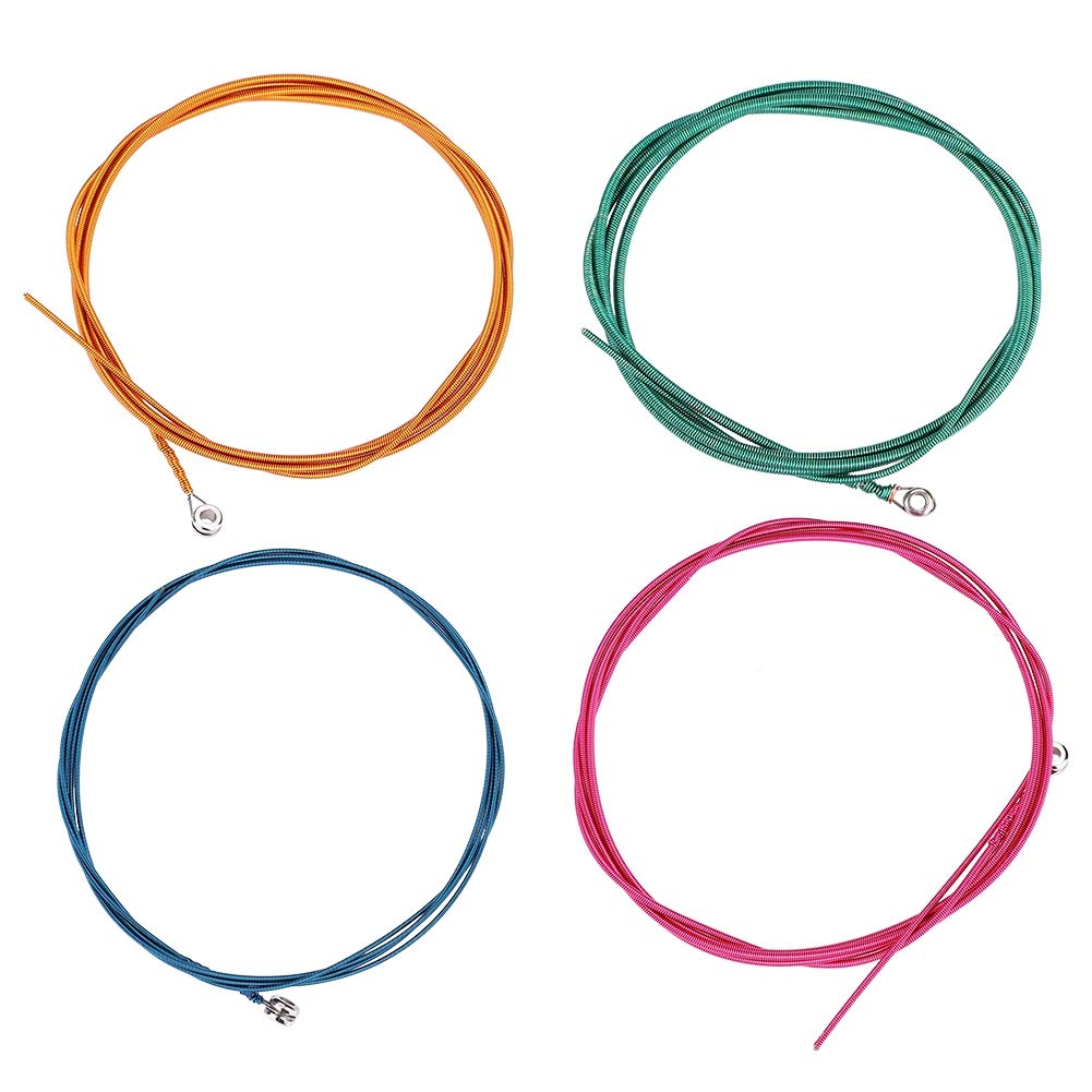 Bass Strings Colorful Electric Guitar Replacement String Set For 1.16Mm, 1.44Mm, 2.0Mm, 2.54Mm Multi Color Strings