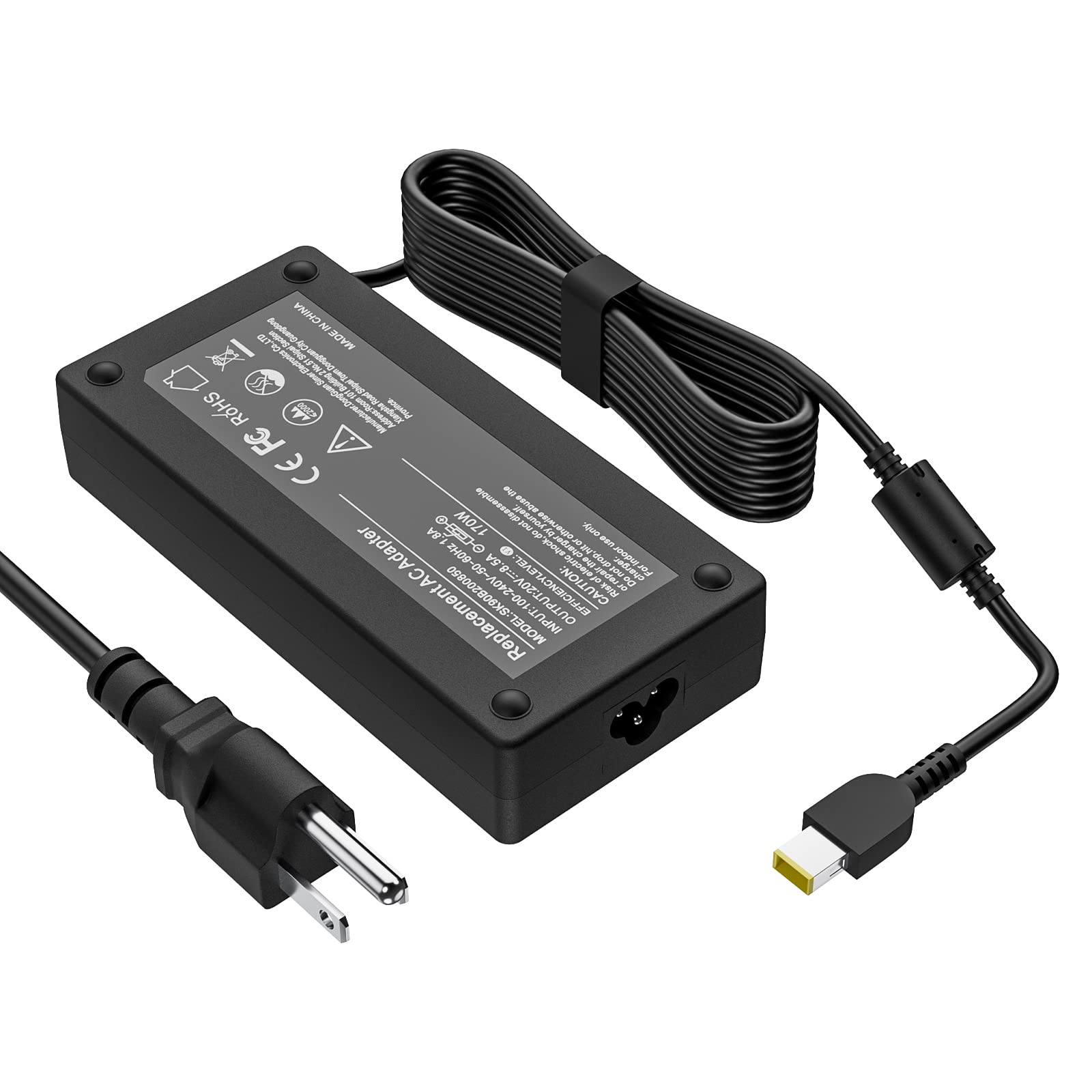 170W 20V 8.5A Laptop Charger Replacement For Lenovo Thinkpad P50 P51 P52 P53 P70 P71 P73 W540 W541 T540P P15 P17 P15V P15G T15G