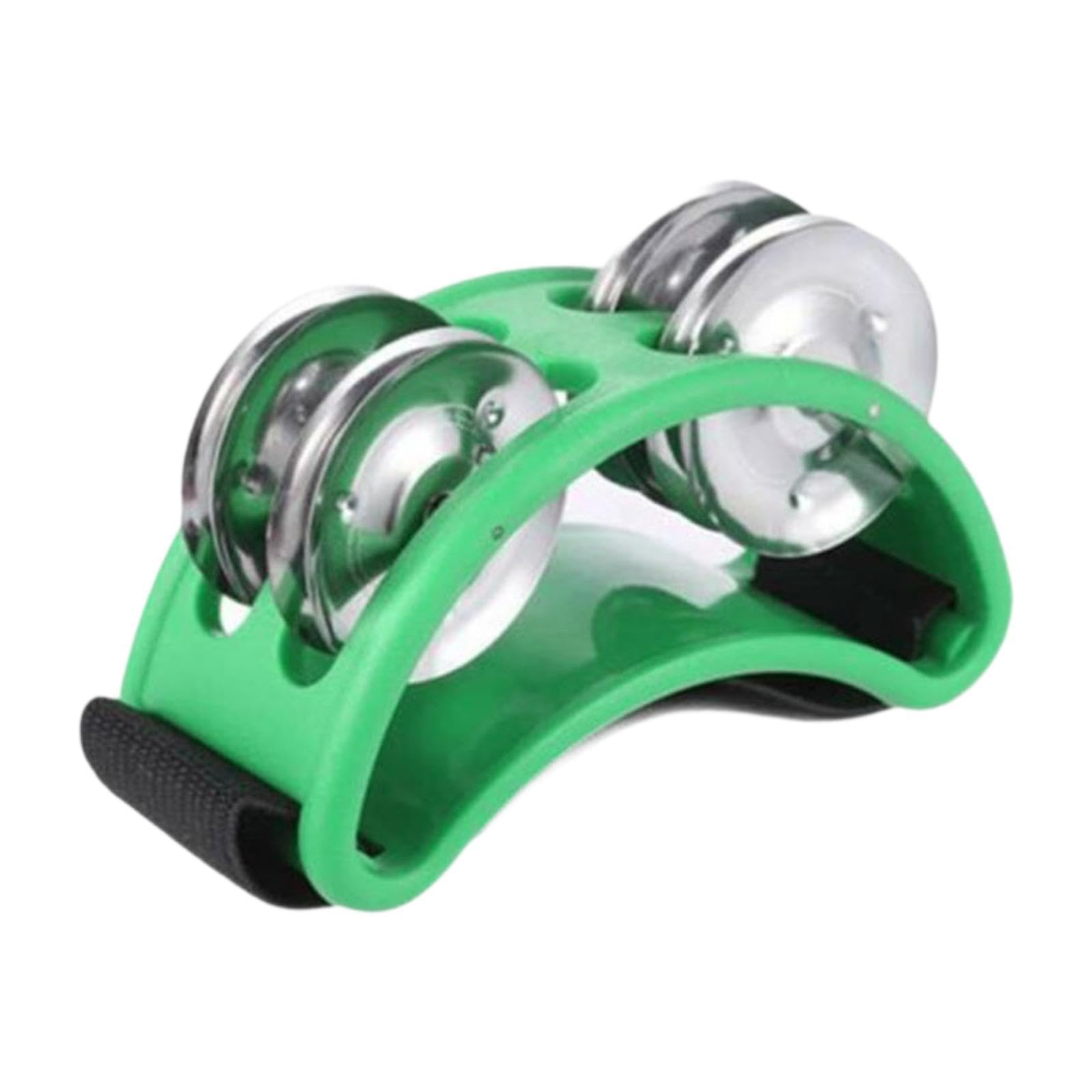 ATORSE Foot Tambourine Portable Shoe Tambourines Shaker for Concerts Mandolin Party green