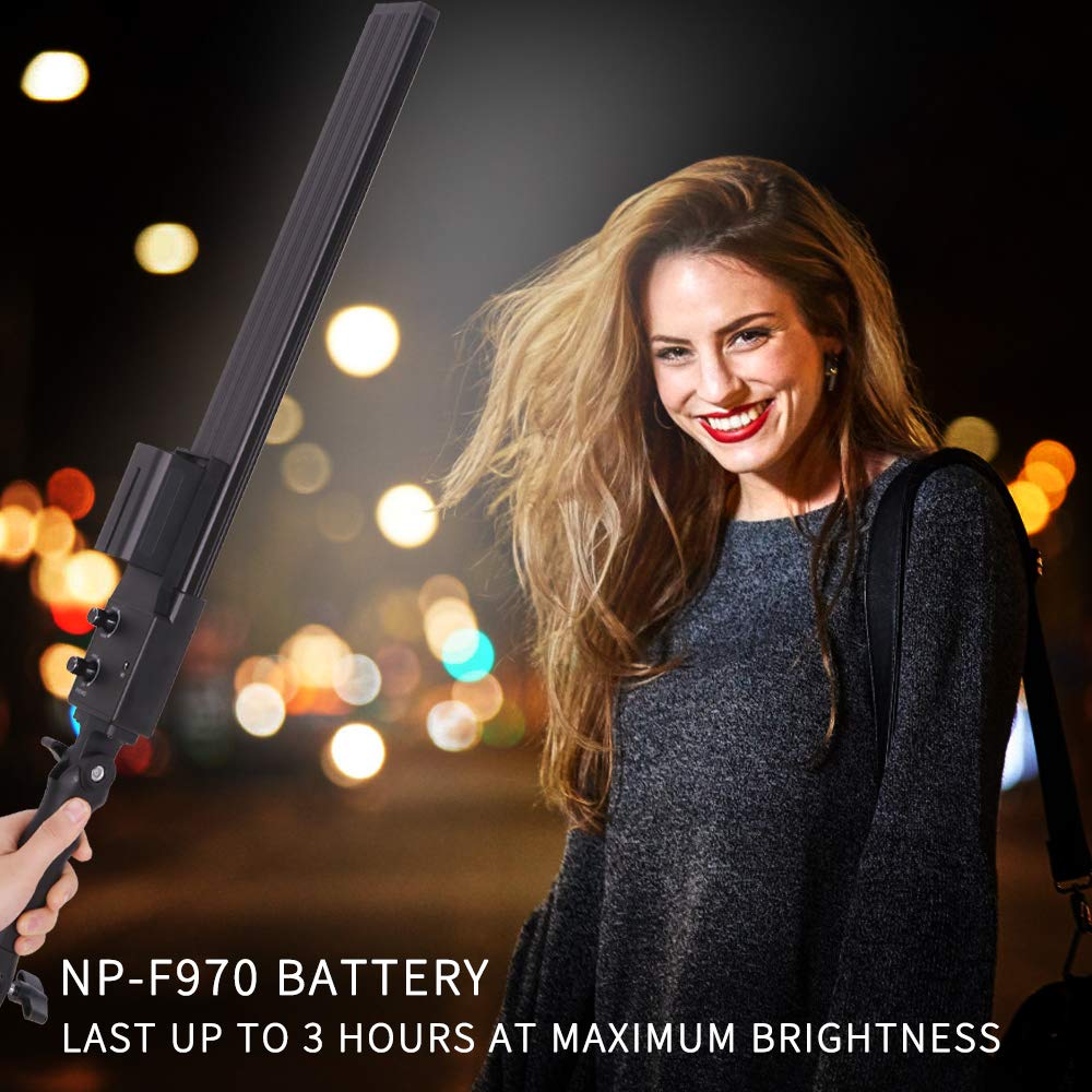 Gskaiwen Led Video Light Battery Powered Photography Light Portable Handheld Wand,Dimmable 2800 5500K Photo Studio Light Kit Wit