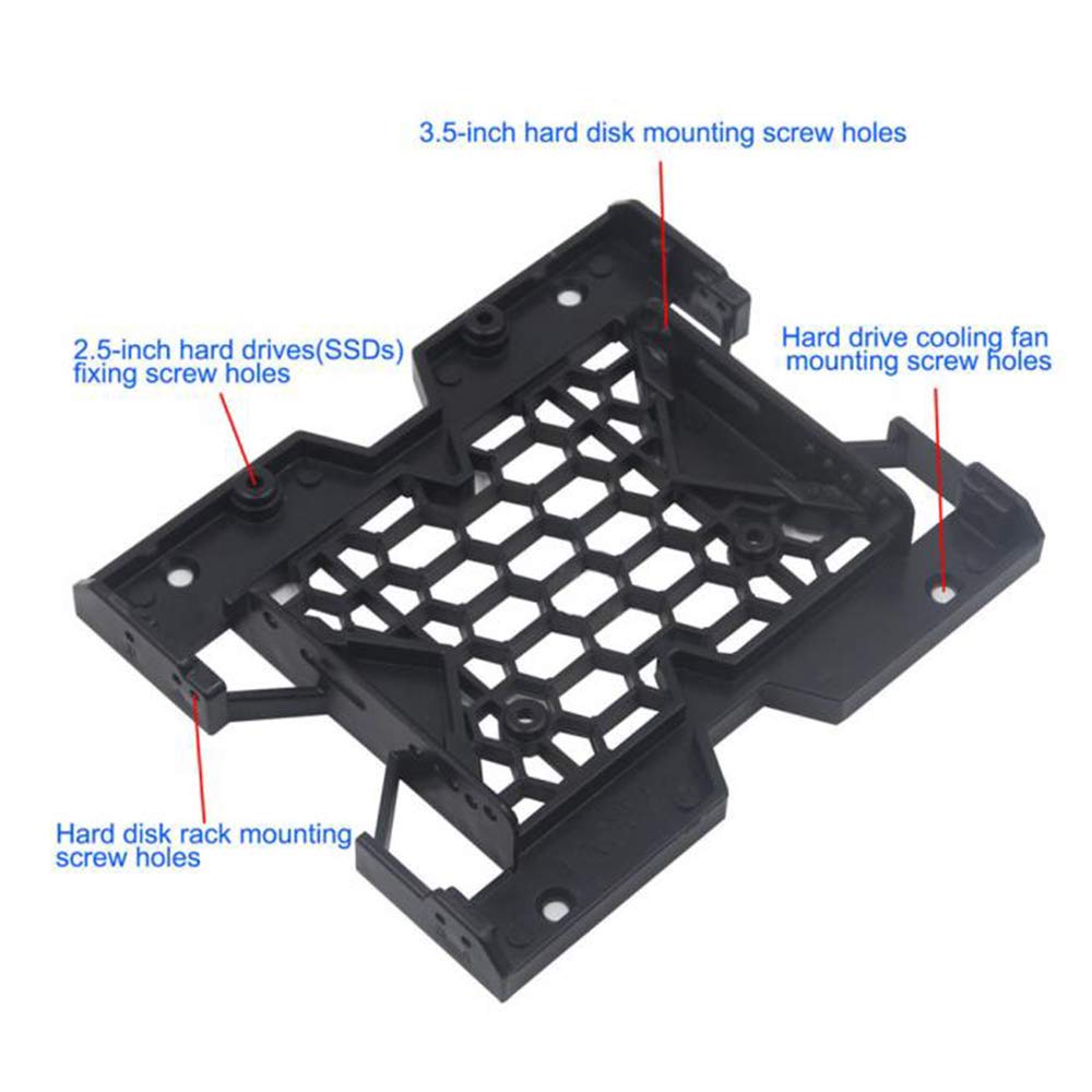 Pasow 2.5 Or 3.5 To 5.25 Ssd Hdd Mounting Bracket Internal Hard Disk Drive Bays Holder Adapter For Pc