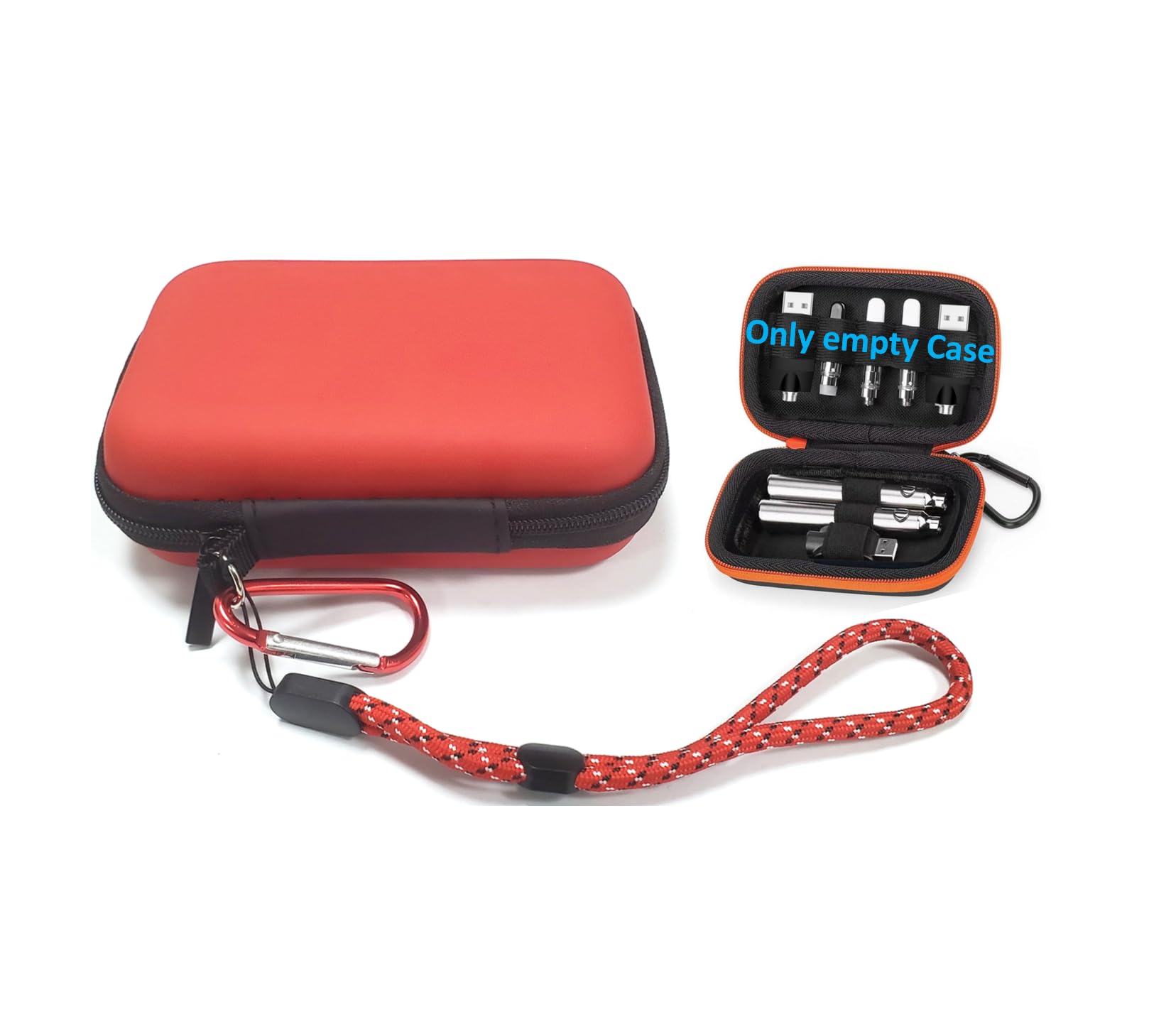 (Only Case) 510 Thread Charger Storage Case, Carrying Battery Bag Pen Case Small Travel Case, Organizer Pouch With Carabiner, Fo