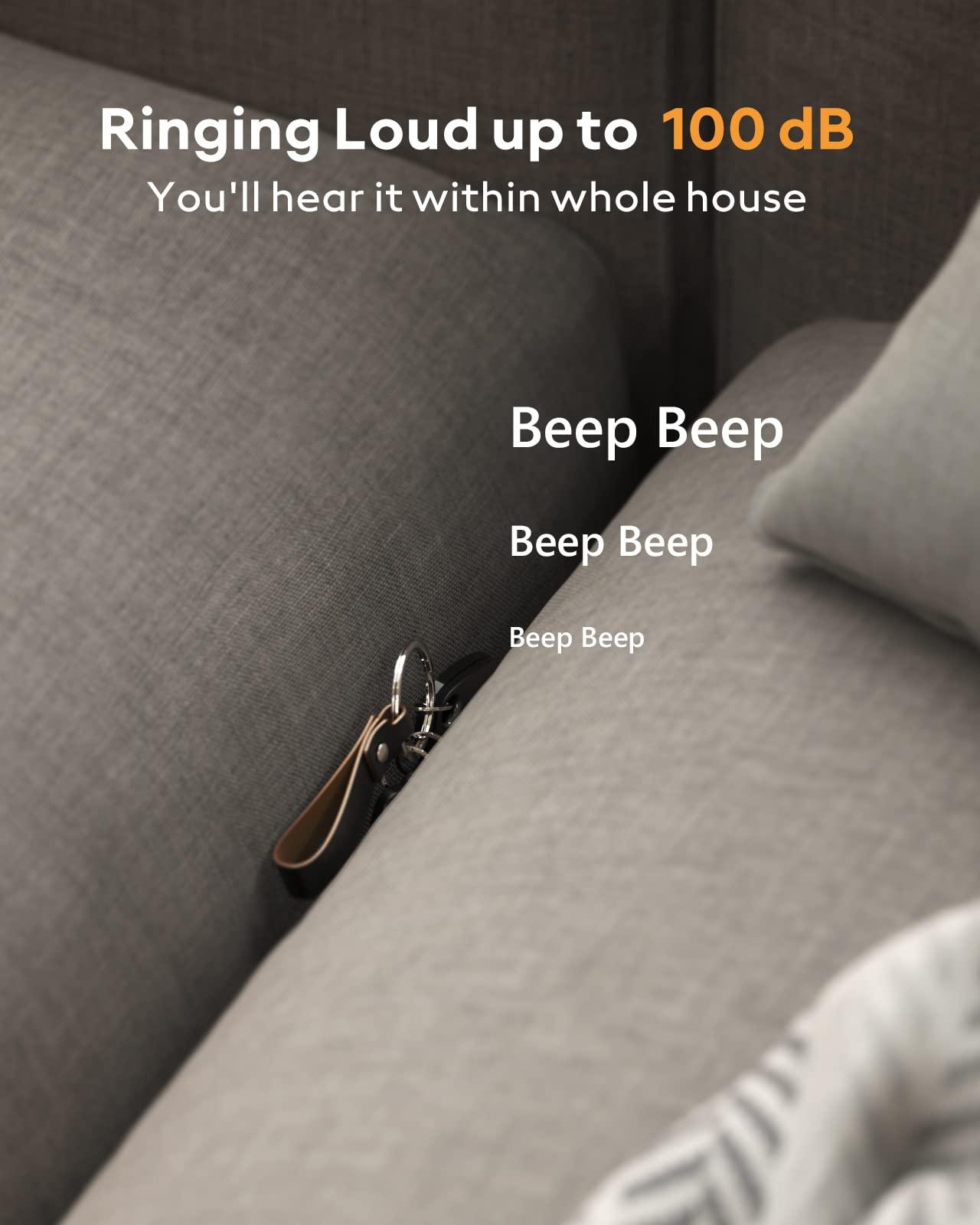 Atuvos Smart Bluetooth Air Tracker 1 Pack, Keys Finder Works With Apple Find My (Ios Only), Item Locator For Keys, Wallets, Bags, Luggage, Suitcases, Replaceable Battery, Ip67 Waterproof, Lost Mode