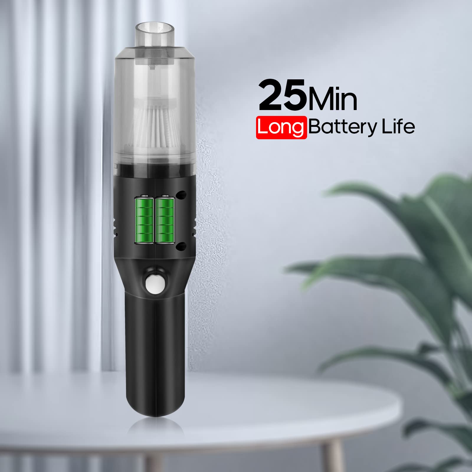 Auloea Portable Mini Car Vacuum Cleaner, High Power Cordless(400G) Handheld Rechargeable Vacuum Cleaner For Desk V06