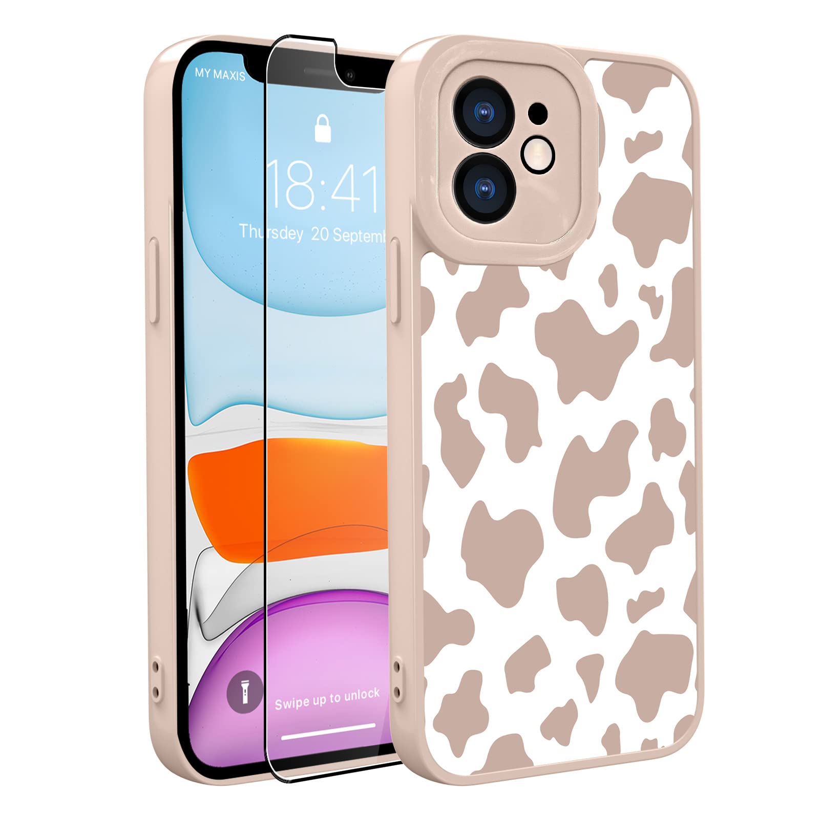 Ook Compatible With Iphone 11 Case Cute Cow Print Fashion Slim Lightweight Camera Protective Soft Flexible Tpu Rubber For Iphone