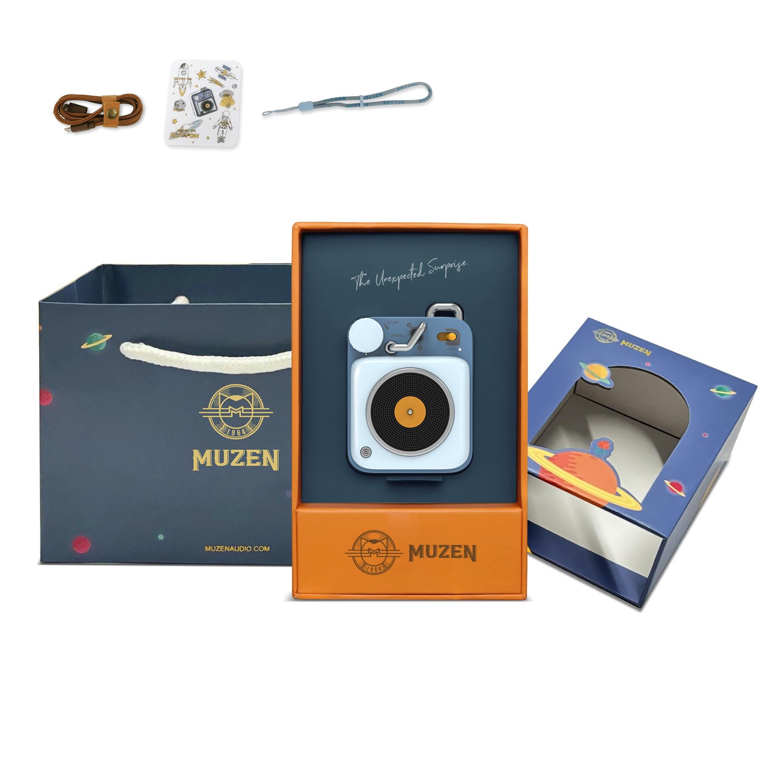 Muzen Mini Bluetooth Speaker, Button Portable Metal Small Cute Wireless Speaker, Rechargeable Hifi Loud Volume Audio Speaker Wit