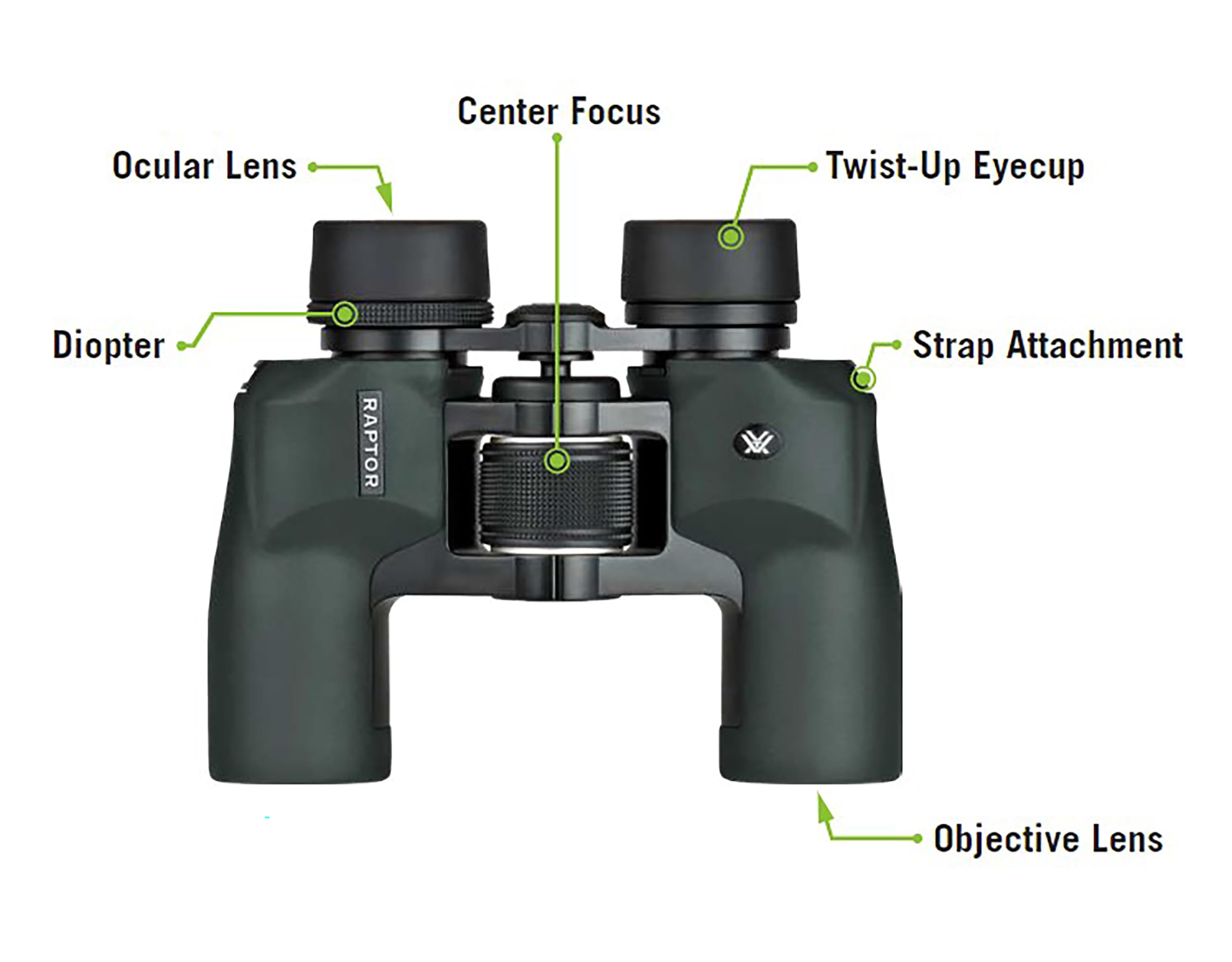Vortex Optics Raptor Porro Prism Binoculars 10X32