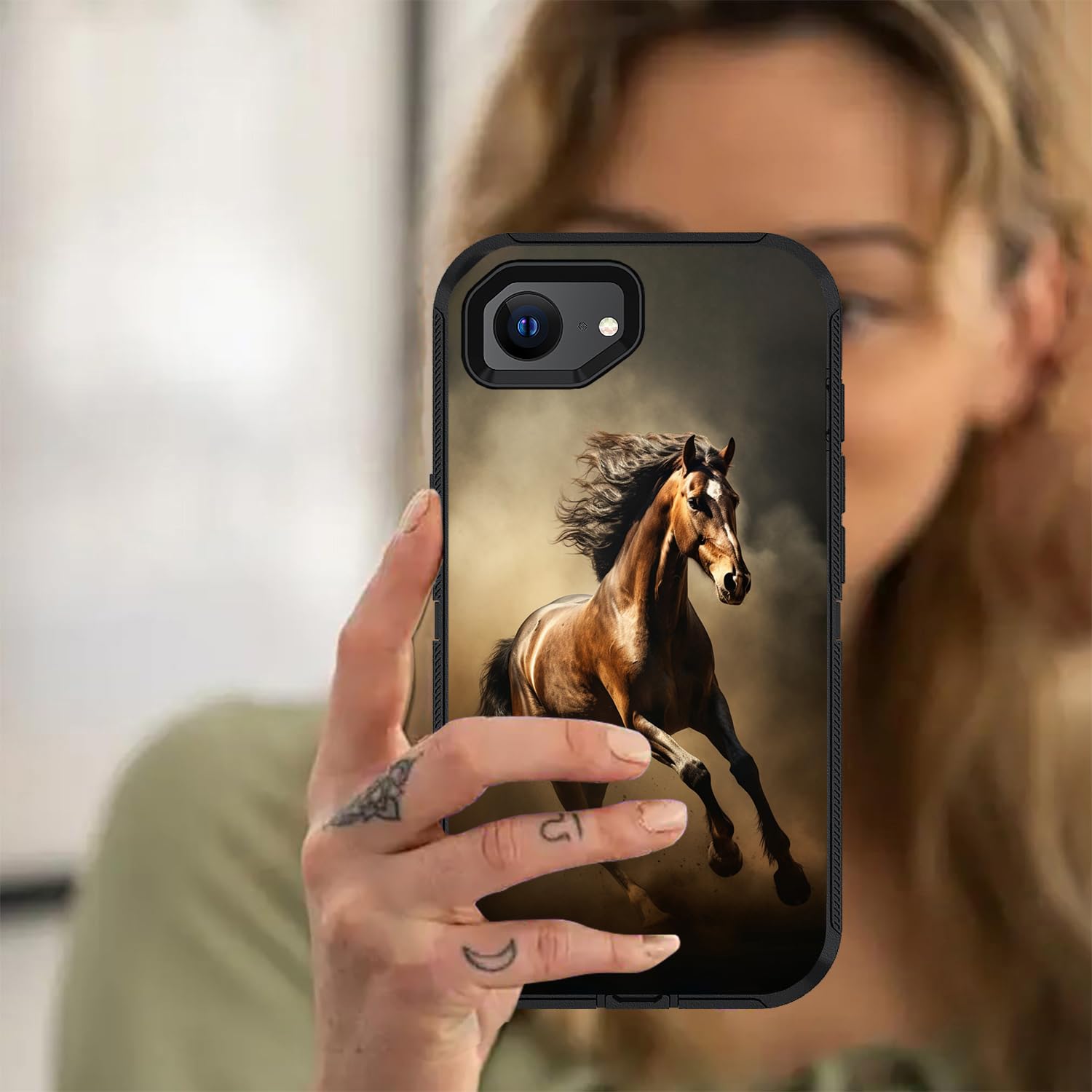 Stmedazm For Iphone 16E Case, Military Grade Heavy Duty [3-Layer] Dustproof Shockproof Full-Body Phone Protective Case For Iphon