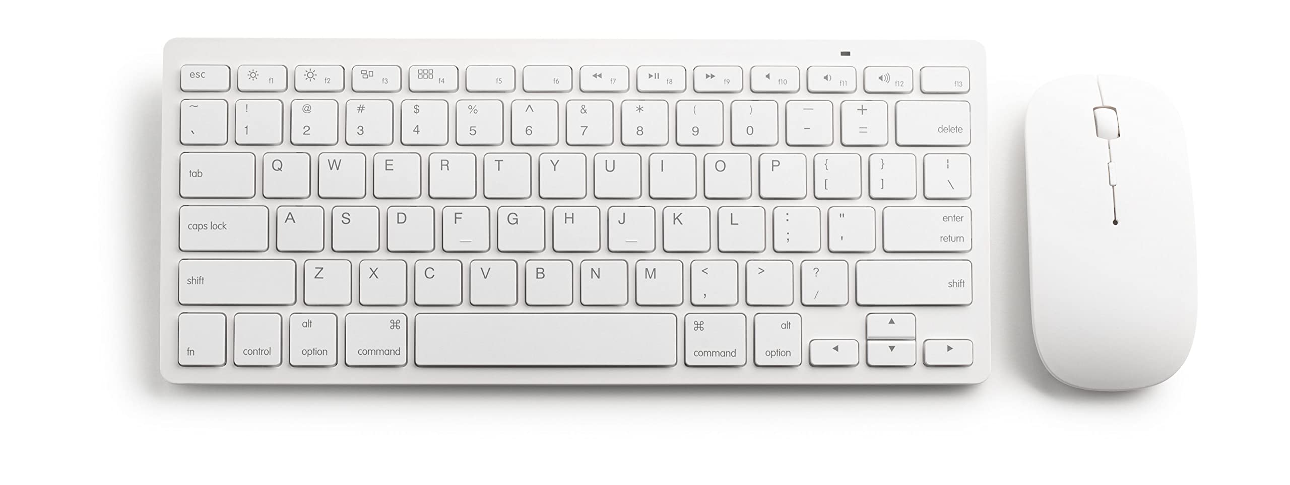 Mason West Slim Wireless Keyboard And Mouse Combo   White   For Desktop/Laptop/Windows/Mac, Simple Plug And Play Usb Nano Receiv
