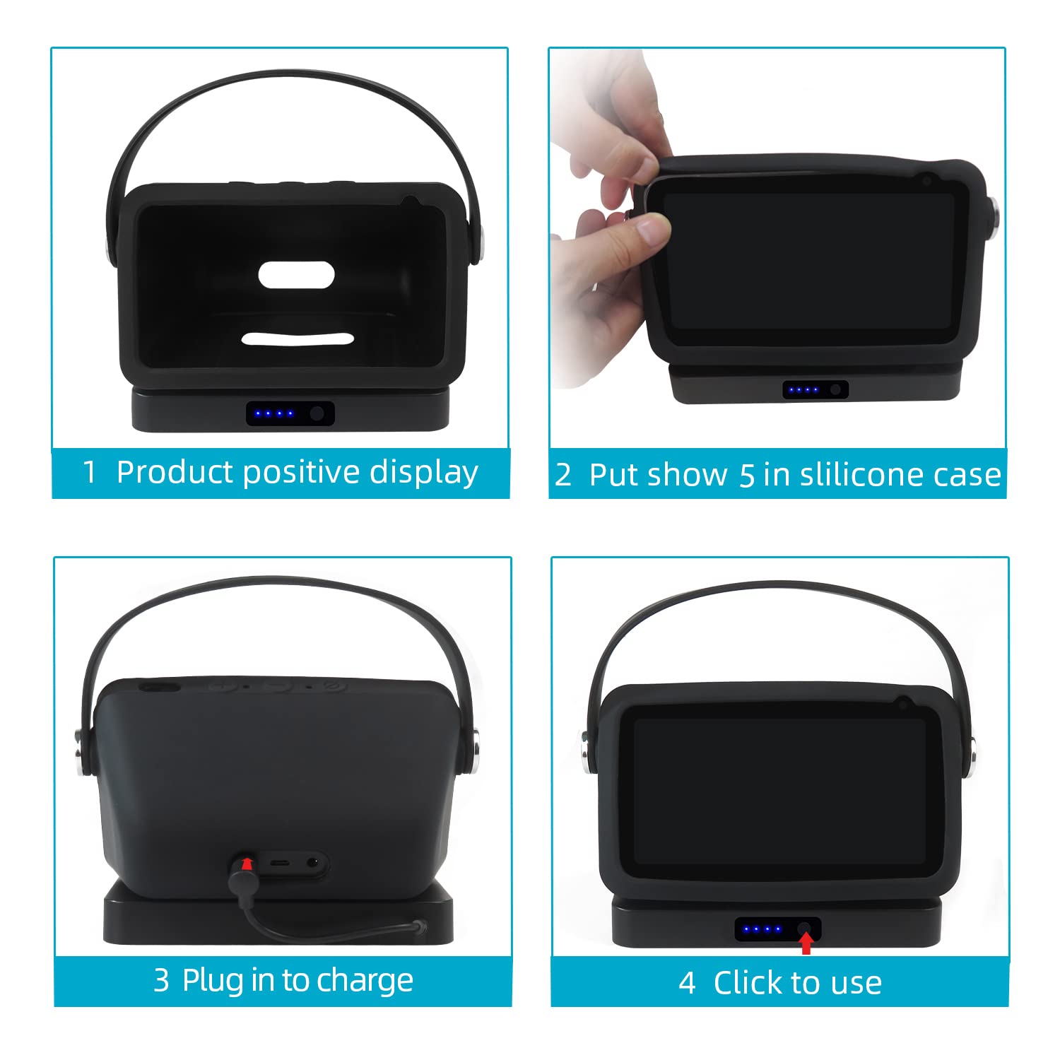 Show 5 Battery Base, Portable Show 5 1St Gen Battery Base, Xiaodu Smarts Speaker Battery Stand 10000 Mah 11Hours Work Time, Not