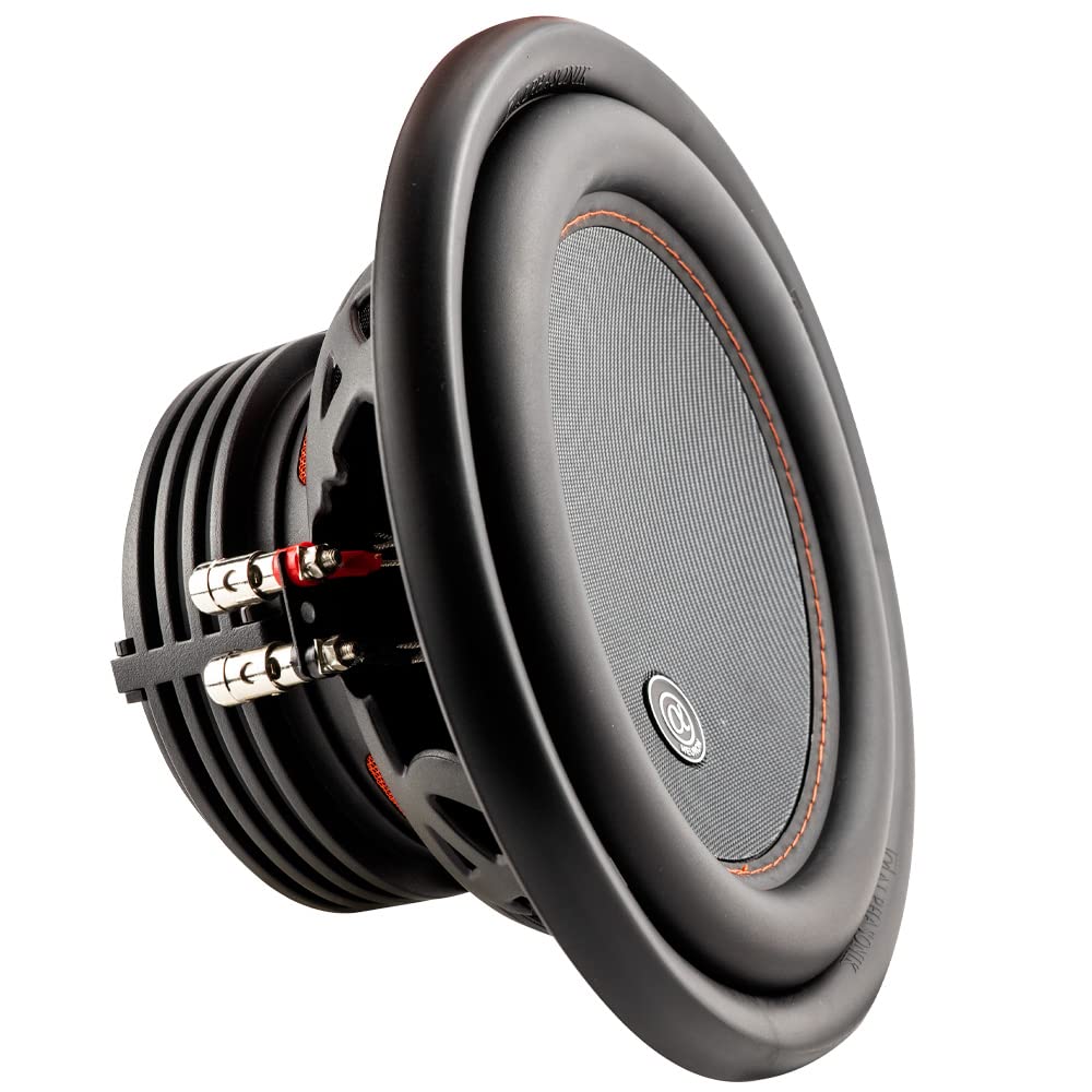 Alphasonik NSW410 Neuron 400 Series 10    1200 Watts Max / 400 Watts RMS Dual 4 Ohm Car Subwoofer w/High Grade Magnet Non Presse
