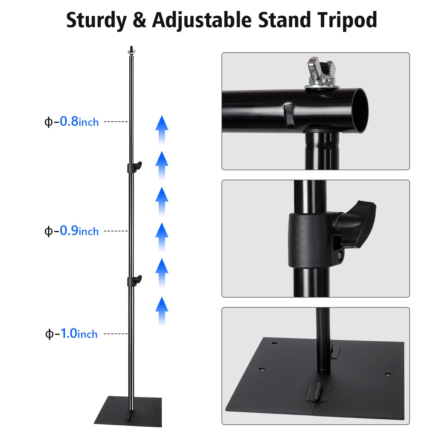 Hyj Inc Pipe And Drape Photography Backdrop Stand Kit Adjustable Photo Background Stand 10Ft X 6.5Ft With Metal Base For Parties