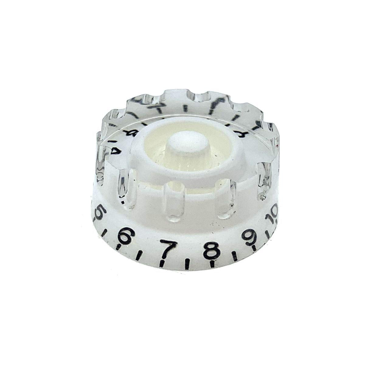 Dopro Set Of 4 White Knurled Metric Lp Guitar Speed Dial Knobs Control Knobs For Epi Les Paul/Import Guitar Bass W/Coarse 5.8Mm