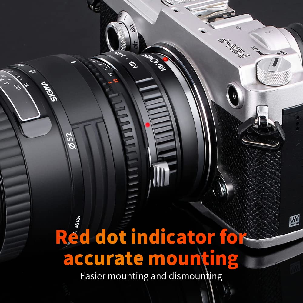 K&F Concept Mft Lens Mount Adapter Compatible With Nikon Ai Lens To Micro 4/3 Micro Four Thirds Mount Adapter For Gf1 Gf2 Gf3 G2 G3