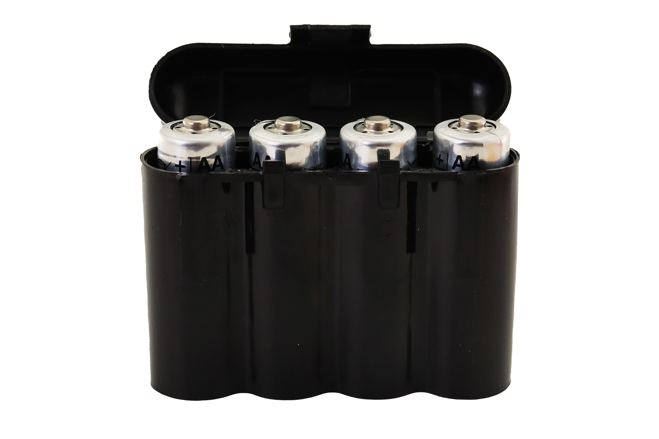 Powertron 3 Pack Aa/Aaa / Cr123A Black Battery Holder Storage Cases