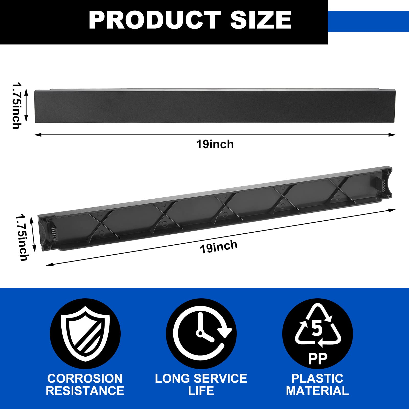 10 Blanking Panels - 1U Rack Shelf, Black, Tool-Less, Disassembled, For 19 Inch Server Rack Cabinet Or Enclosure
