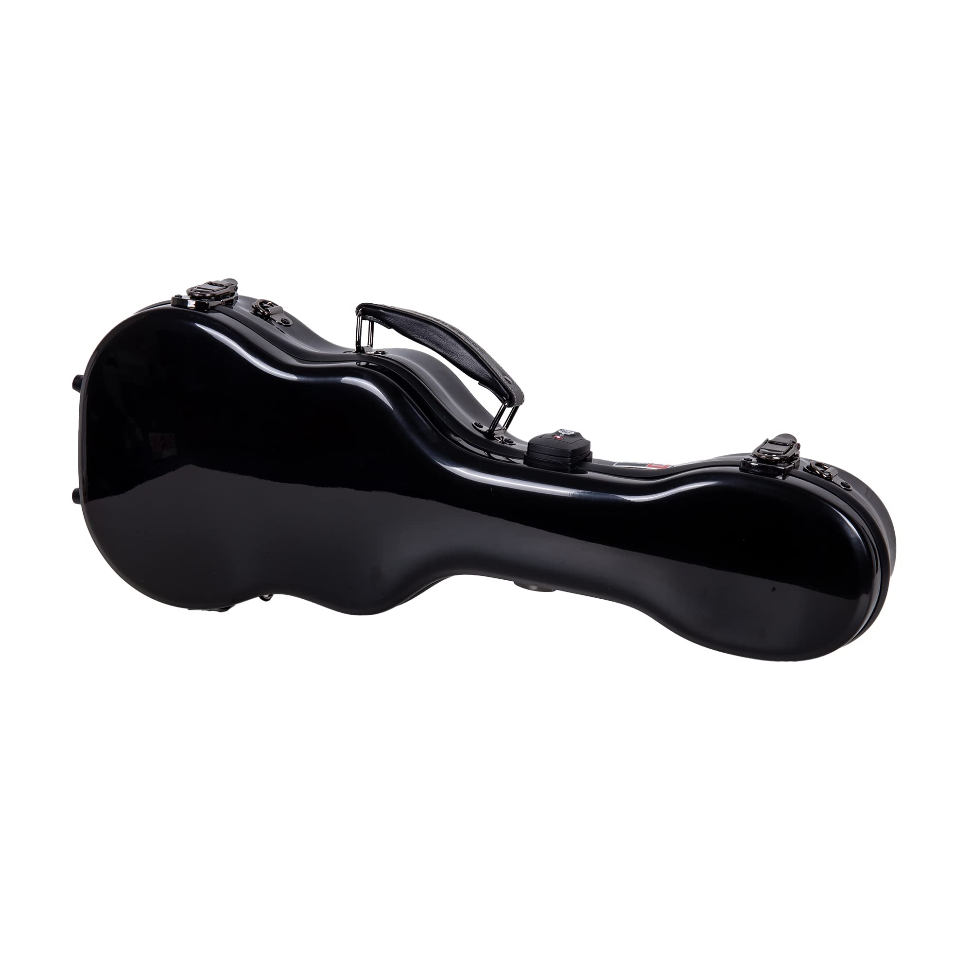 Crossrock Deluxe Fiberglass Concert Ukulele Case With Tsa Lock, Black (Crf2020Cubk)