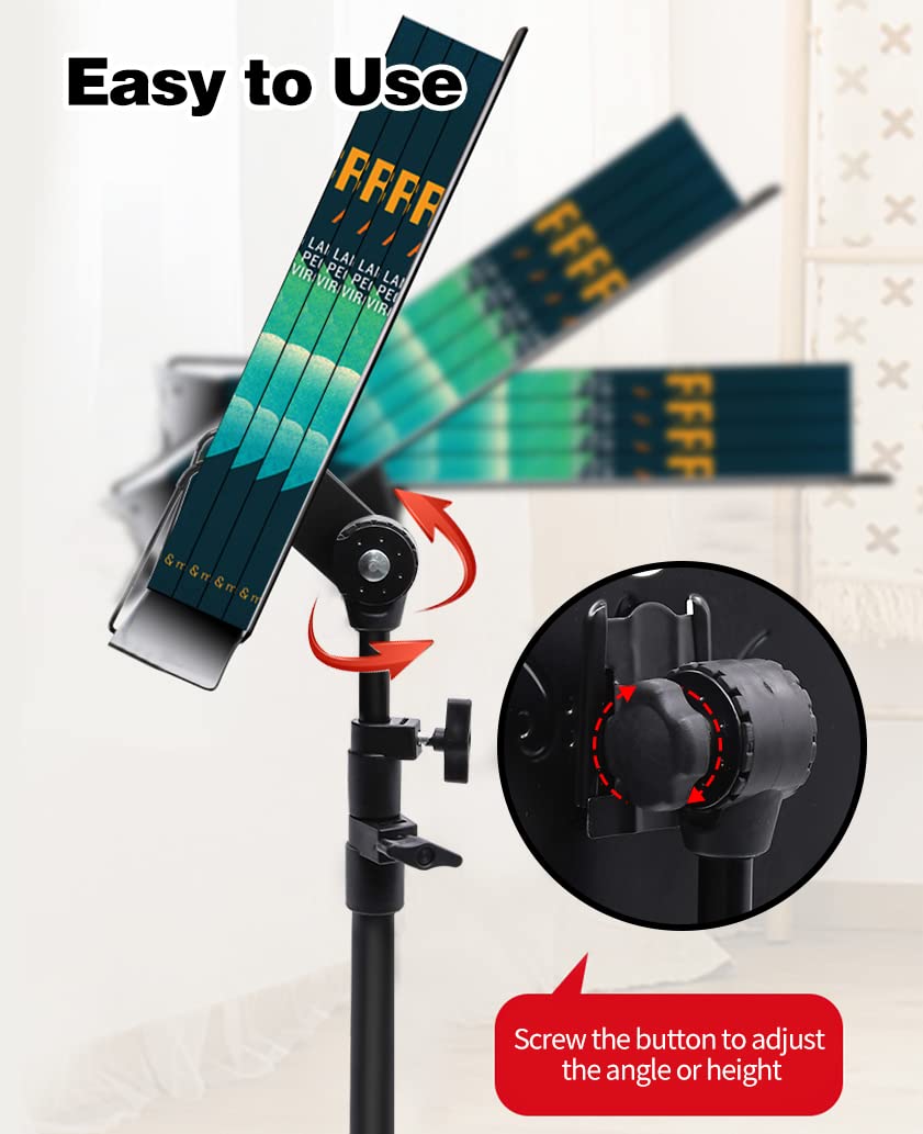 1/2/3 Pack Sheet Music Stand, Adjustable Music Stand With Carrying Bag, Professional Music Book Holder Music Sheet Clip Holder F