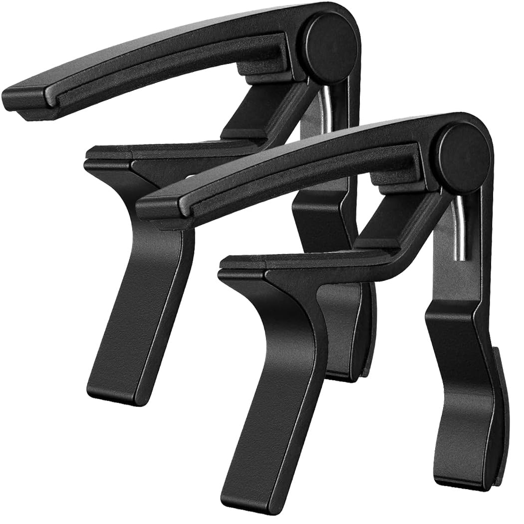 Capo,Guitar Capo For Acoustic Electric Guitar (2 Pack Black)