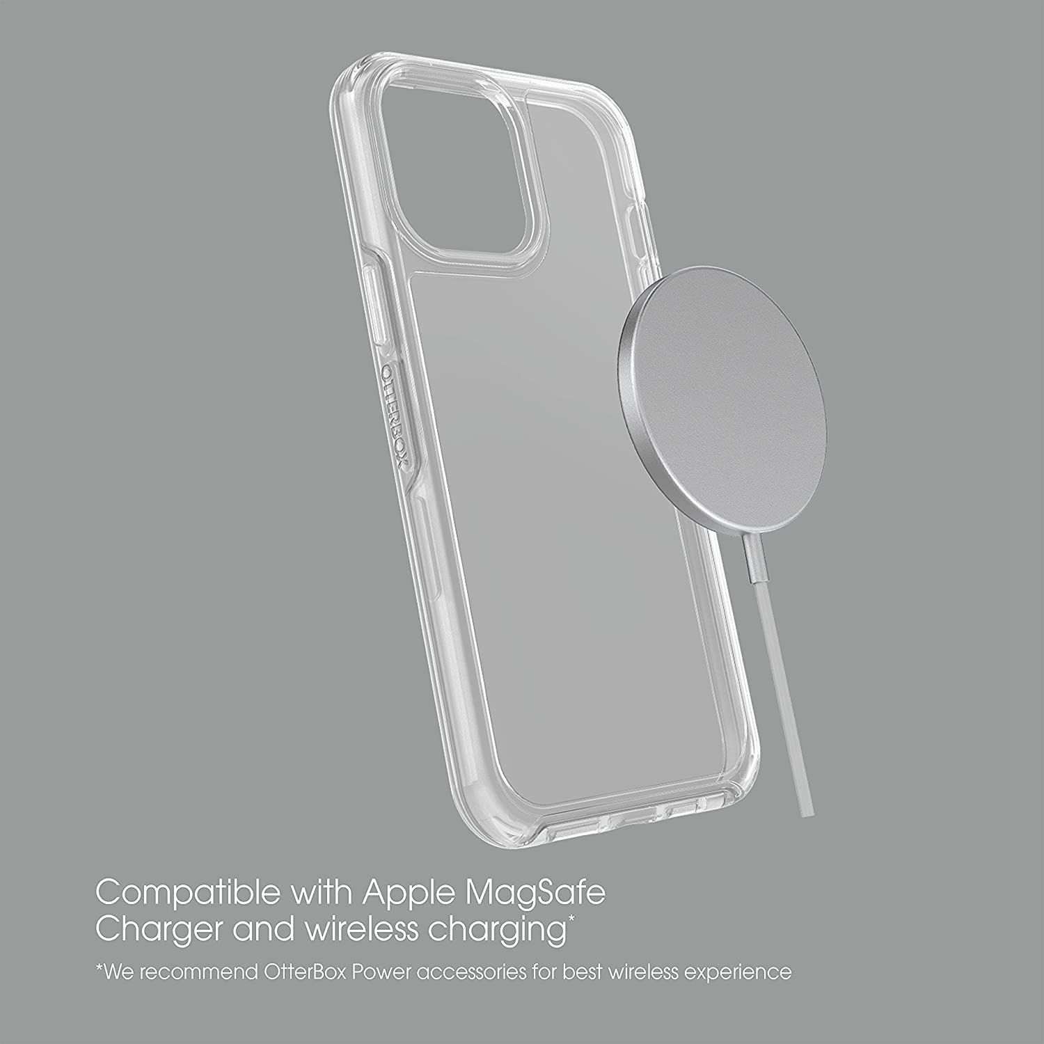 Otterbox Iphone 13 Pro Max & Iphone 12 Pro Max Symmetry Series Case   Clear, Ultra Sleek, Wireless Charging Compatible, Raised E