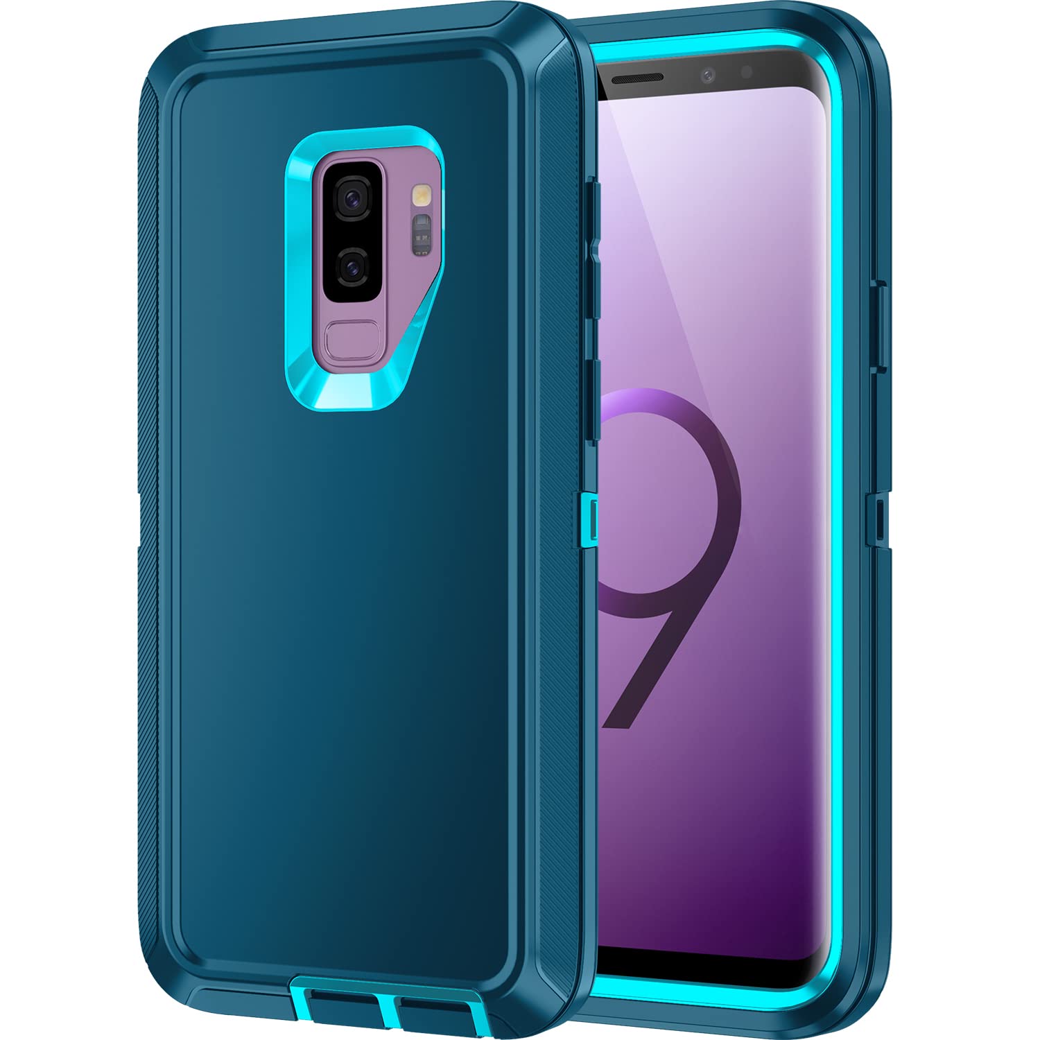 Mieziba For Galaxy S9 Plus Case,Shockproof Dropproof Dustproof 3 Layer Full Body Protection Rugged Heavy Duty High Impact Hard C