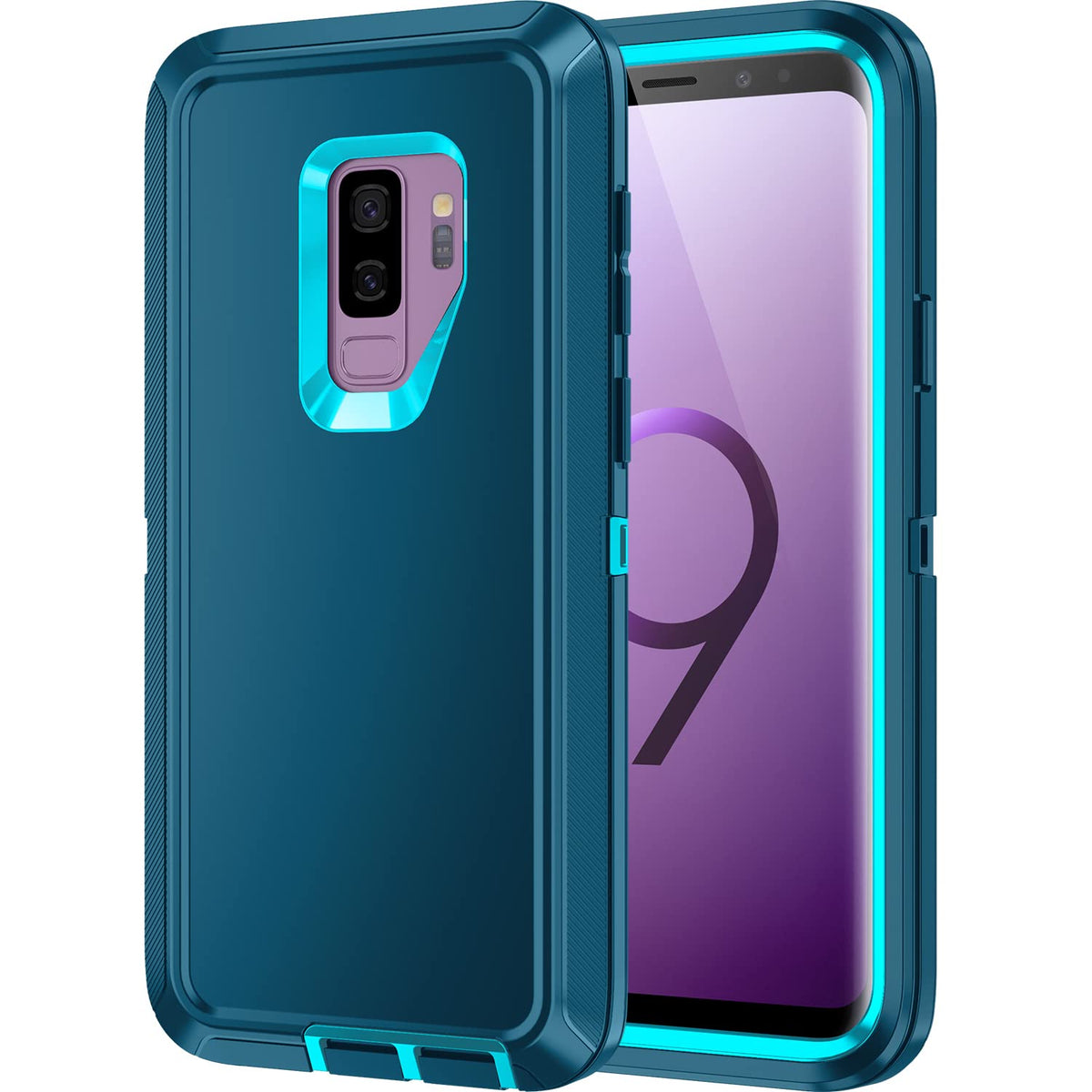 Mieziba For Galaxy S9 Plus Case,Shockproof Dropproof Dustproof 3 Layer Full Body Protection Rugged Heavy Duty High Impact Hard C