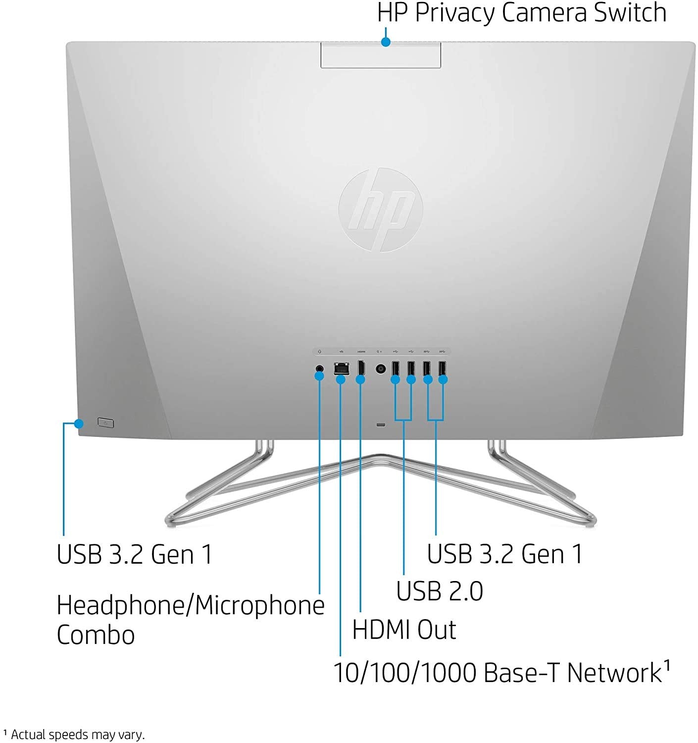 Hp 24-Inch All-In-One Touchscreen Desktop Computer, Amd Ryzen 5 4500U Processor, 12 Gb Ram, 512 Gb Ssd, Windows 10 Home (24-Dp01