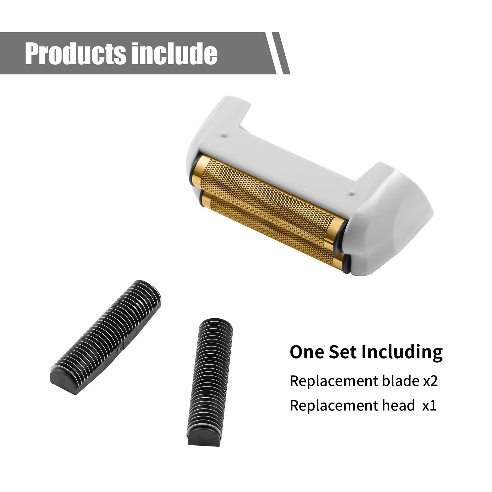 2 Pack Pro Shaver Replacement Foil And Cutters Compatible With Andis Profoil Lithium Foil Shaver, Golden