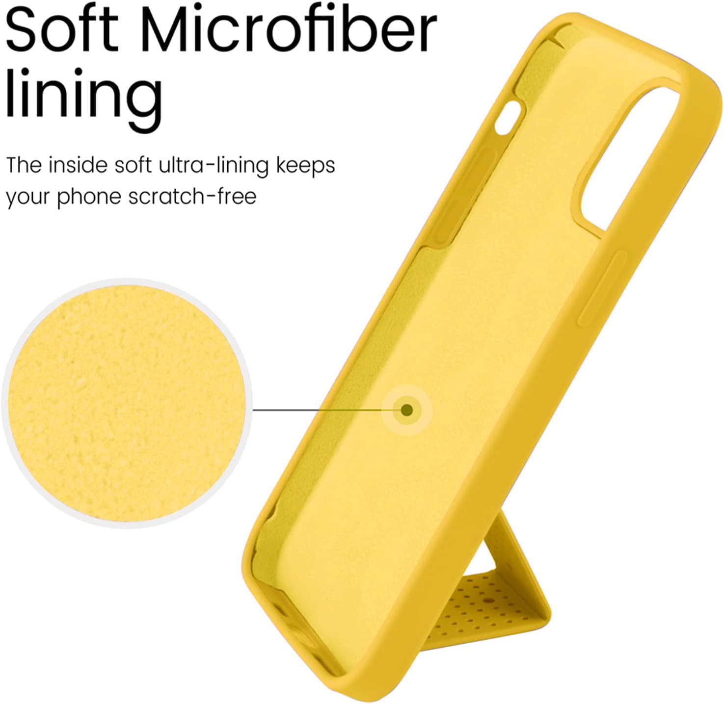 Laudtec Silicone Kickstand Case Compatible With Iphone 14 Plus Case Vertical And Horizontal Stand Hand Strap Metal Kickstand, Fl