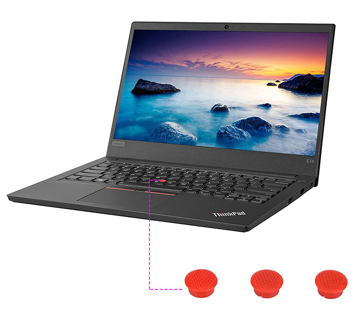 3Pc Thinkpad Super Low Profile Trackpoint Caps For Thinkpad T490, T490S, T480S, T470S, T470P,T460S, X395, X390, E480, E490, E580