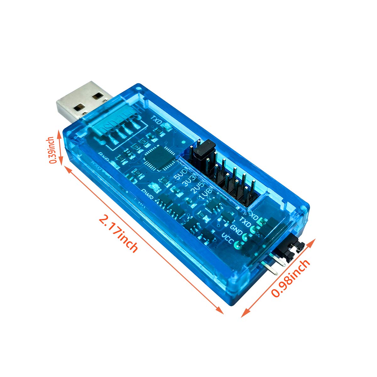 Dsd Tech Sh-U09A1 Usb To Ttl Adapter Support 1.8V 2.5V 3.3V 5V Logic Level