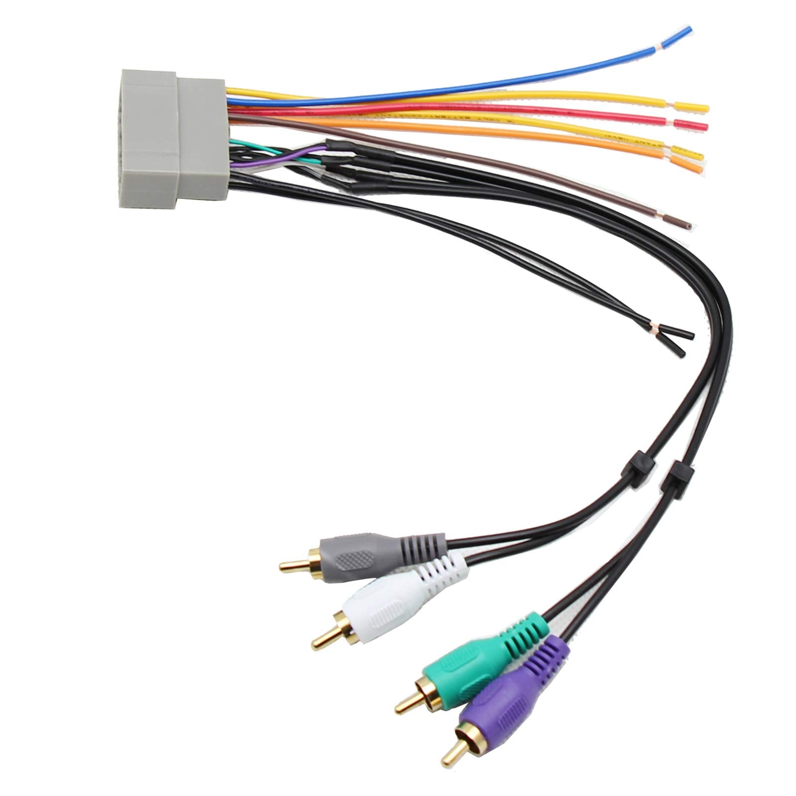 Red Wolf Car Radio Amplifier Wiring Harness Rca Compatible With 2002 2005 Chrysler Dodge Jeep Aftermarket Stereo Radio Install Amp Amplifier Integration Cable Retain Oe Amplifier System