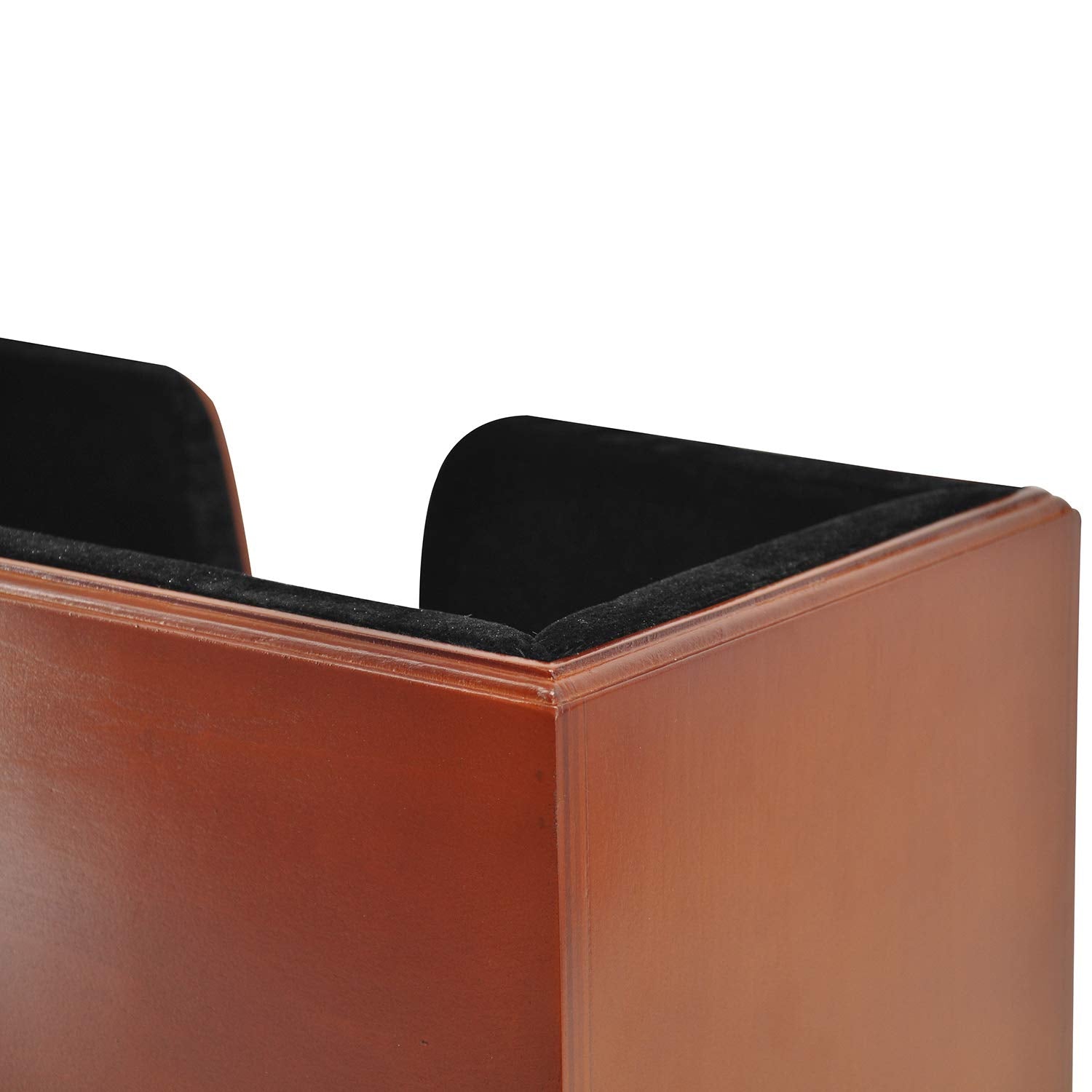 Aileen Stc02 4/4 Full Size Burgundy Wooden Cello Box Stand, Black Premium Velvet Plush Interior Including Bow Holder With Anti-S