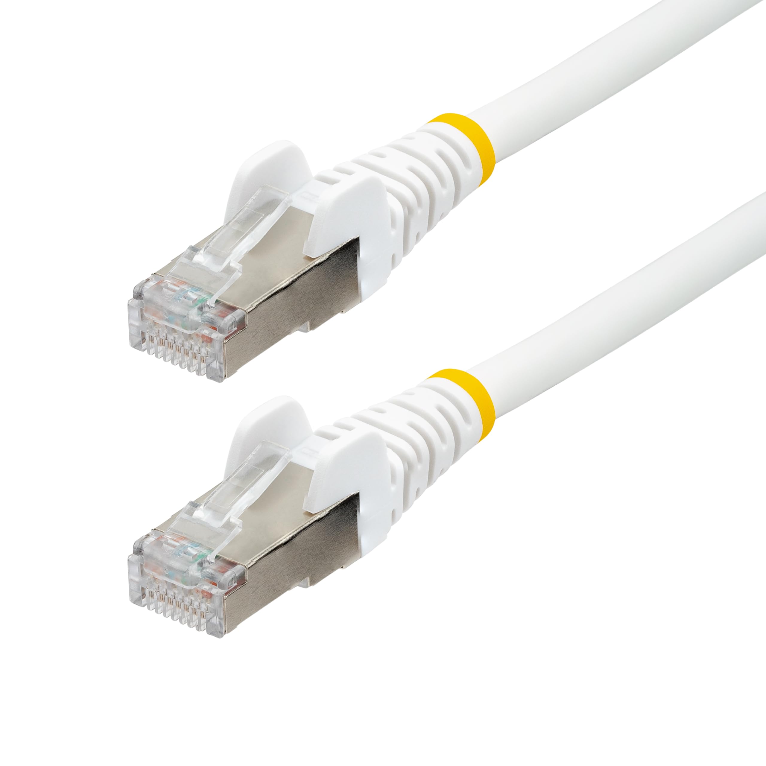 75Ft White Cat6A Ethernet Cable, Snagless Rj45, 10G, 100W Poe, S/Ftp, Lszh, 27Aw