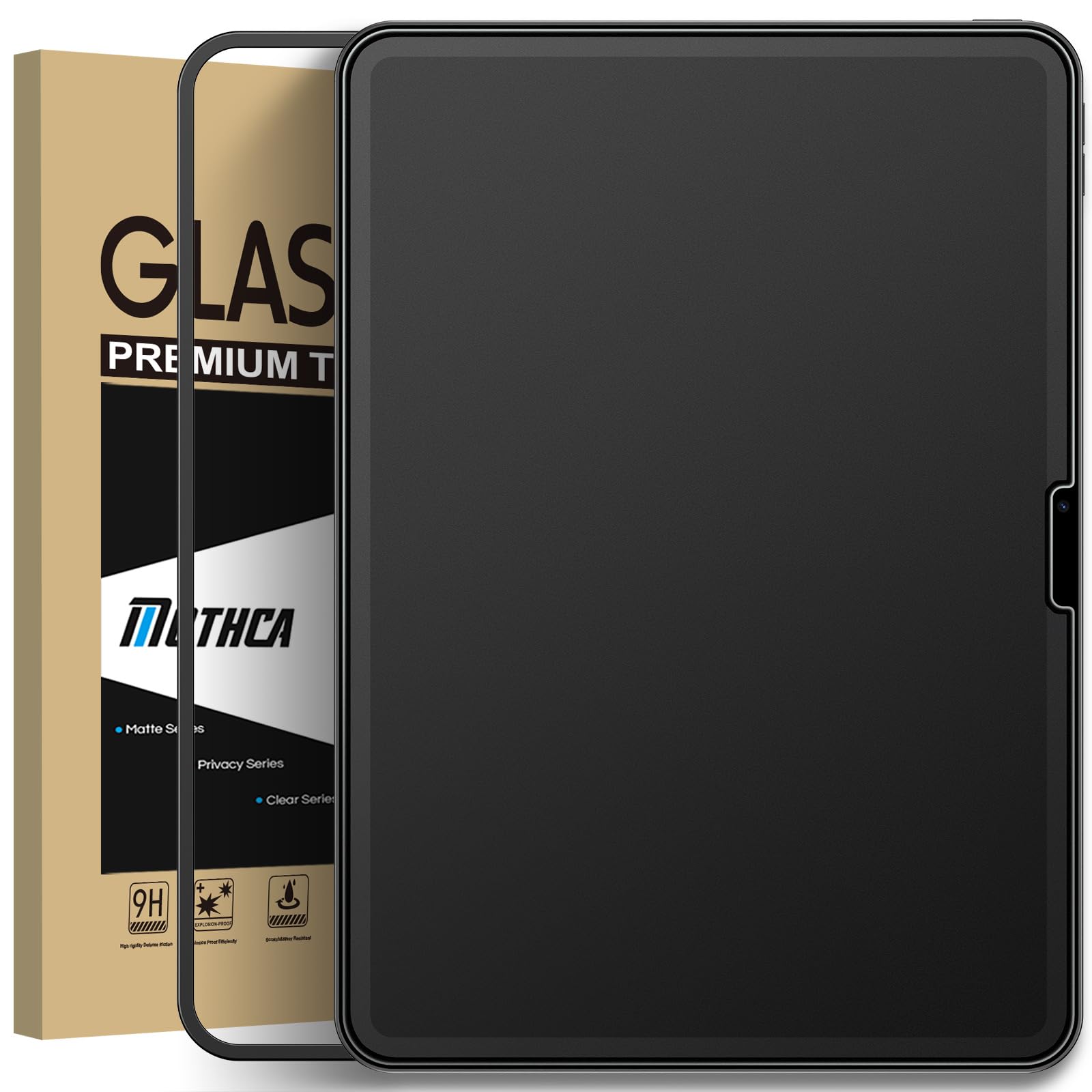 Mothca Matte Glass Screen Protector For Ipad Air 11 Inch M2 2024 (6Th Generation) With Easy Installation Frame, Anti Glare & Ant