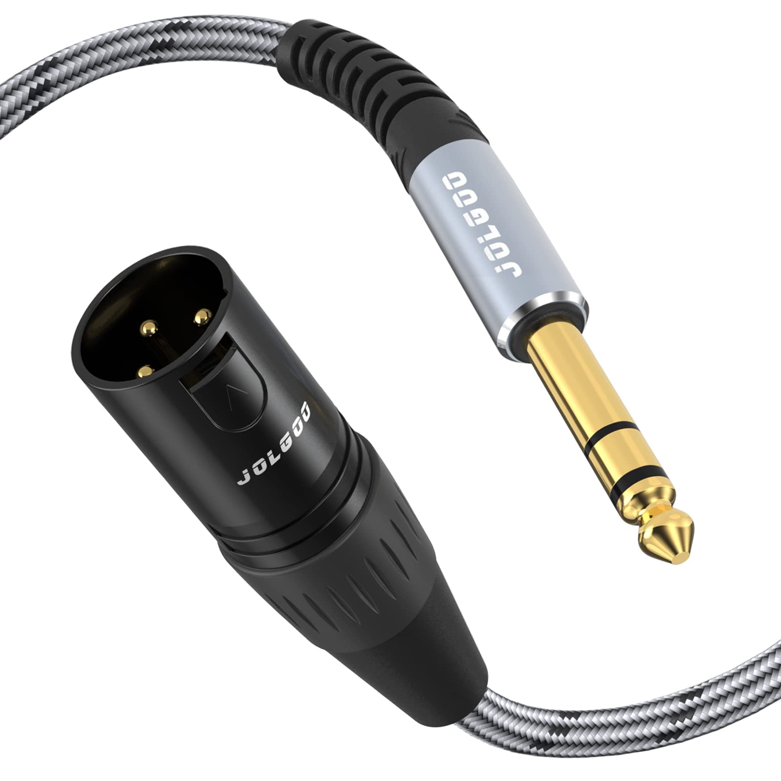 Jolgoo 1/4 Inch Trs To Xlr Male Cable, Balanced 6.35Mm Trs Plug To 3 Pin Xlr Male, Quarter Inch Trs Male To Xlr Male Microphone