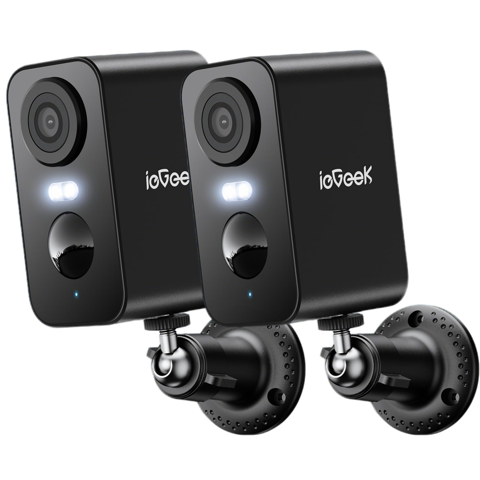 ieGeek Security Cameras Wireless Outdoor 4pcs, 2K 3MP Battery Powered WiFi Security Camera with Spotlight & Siren Alarm, Color N